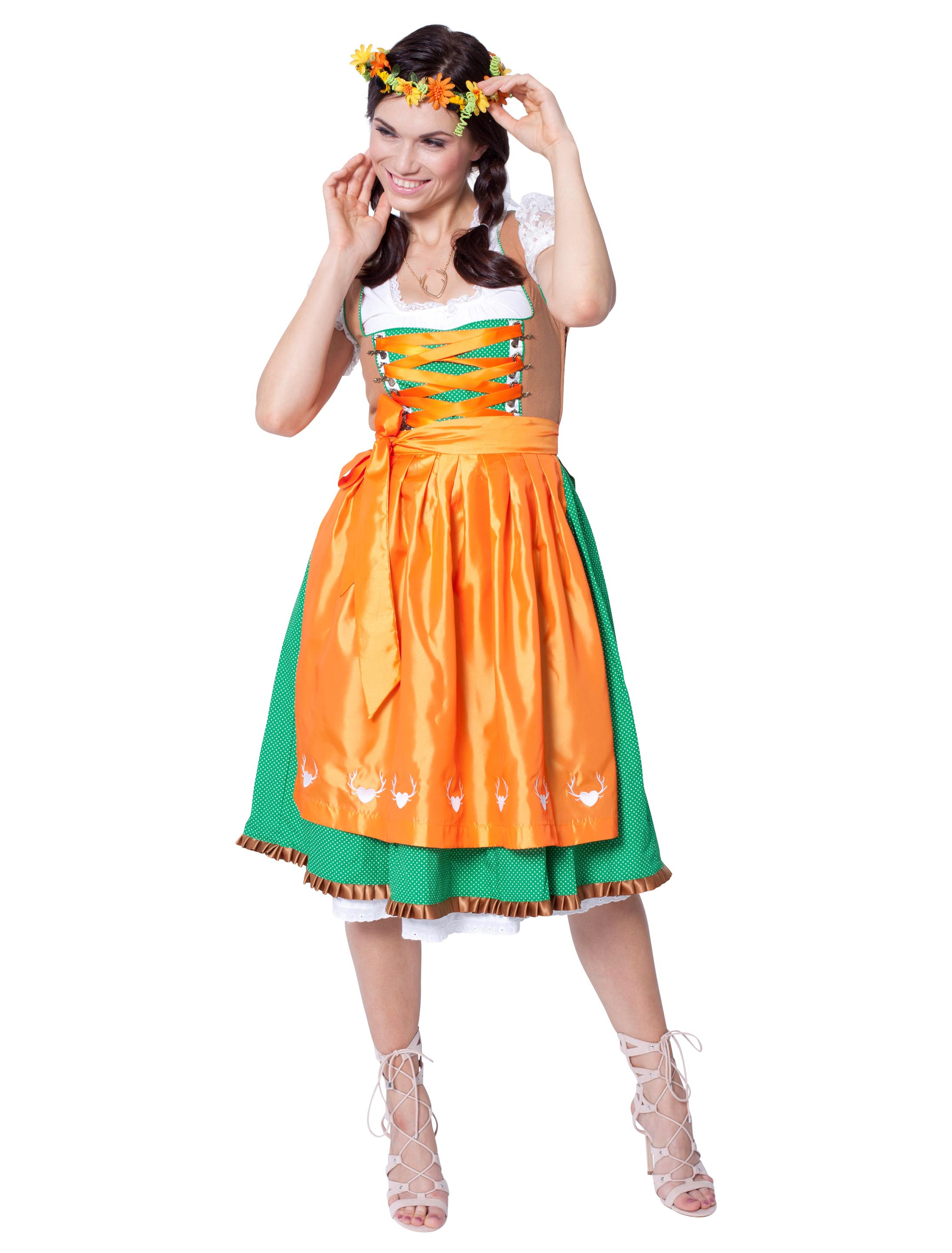 Dirndl Alexia Damen orange 38