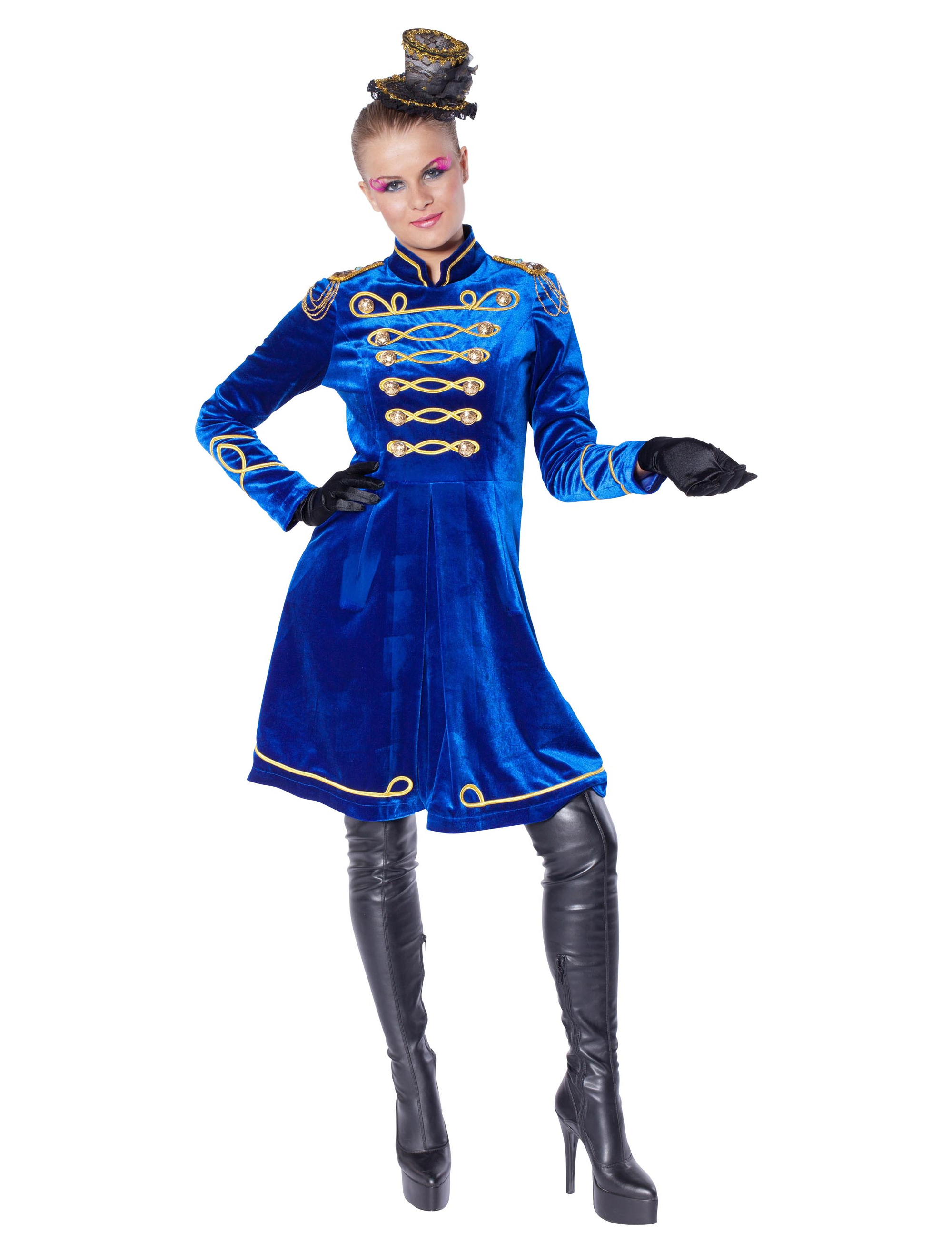 Kleid Zirkusdirektorin blau 46