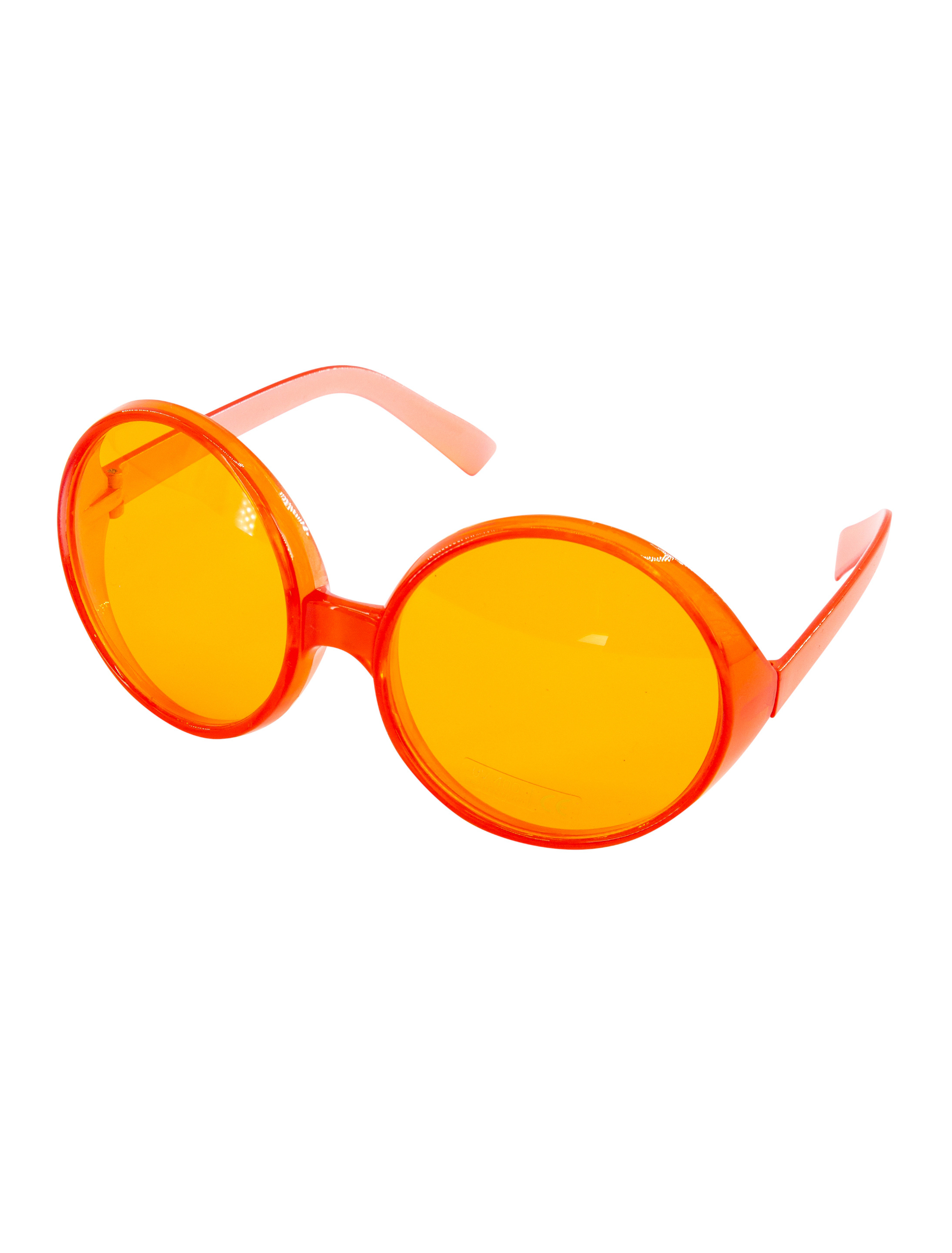 Brille große runde Gläser orange