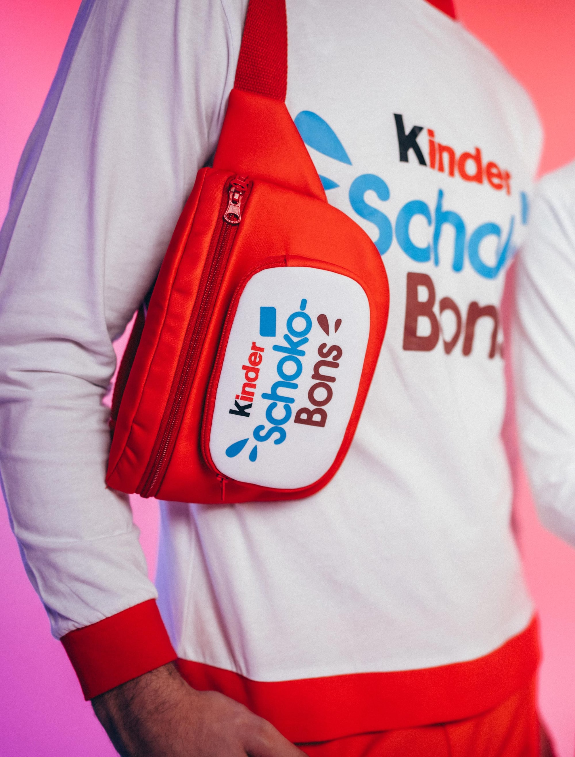Bauchtasche kinder Schoko-Bons rot one size