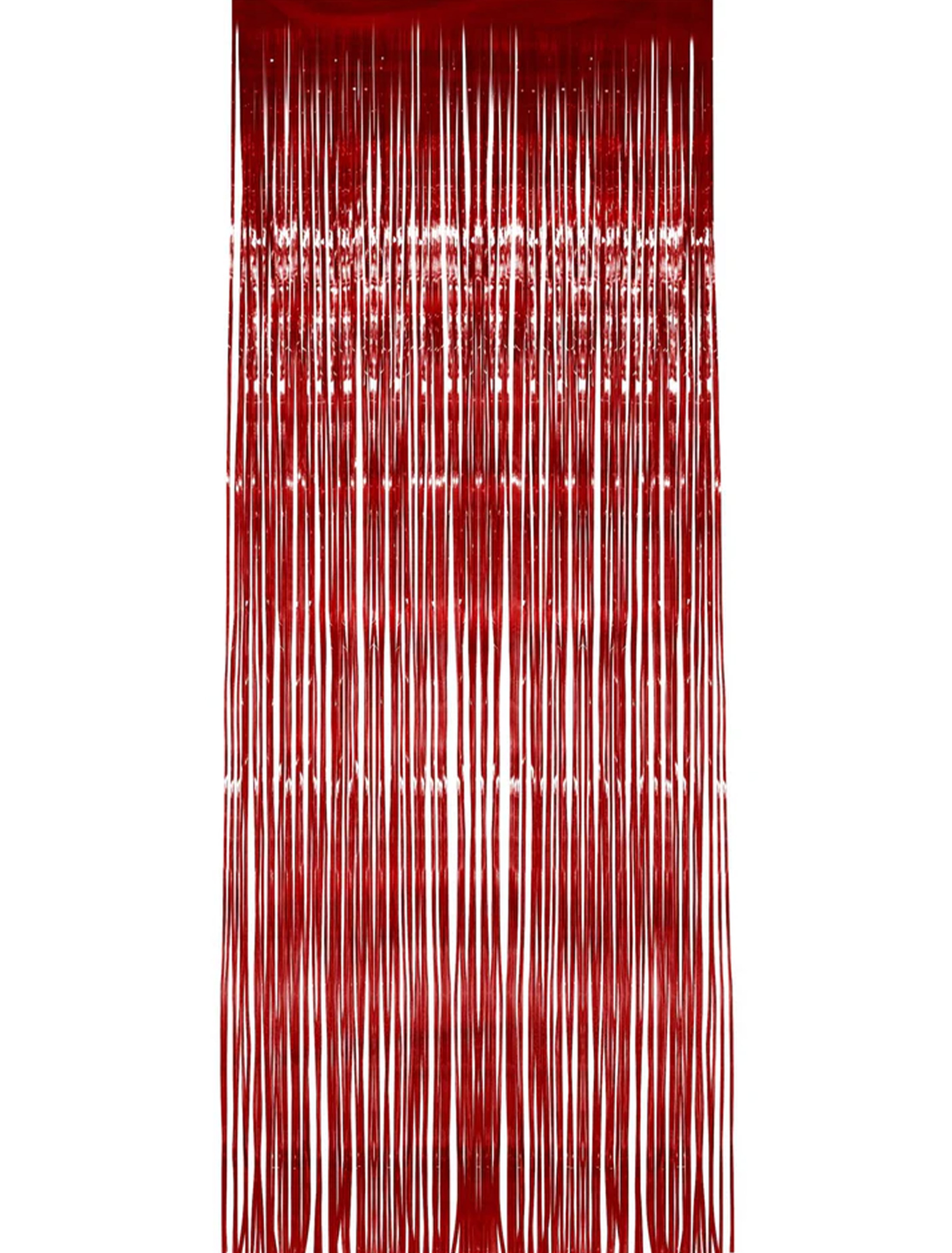 Lamettavorhang  0,91 m x 2,44 m rot