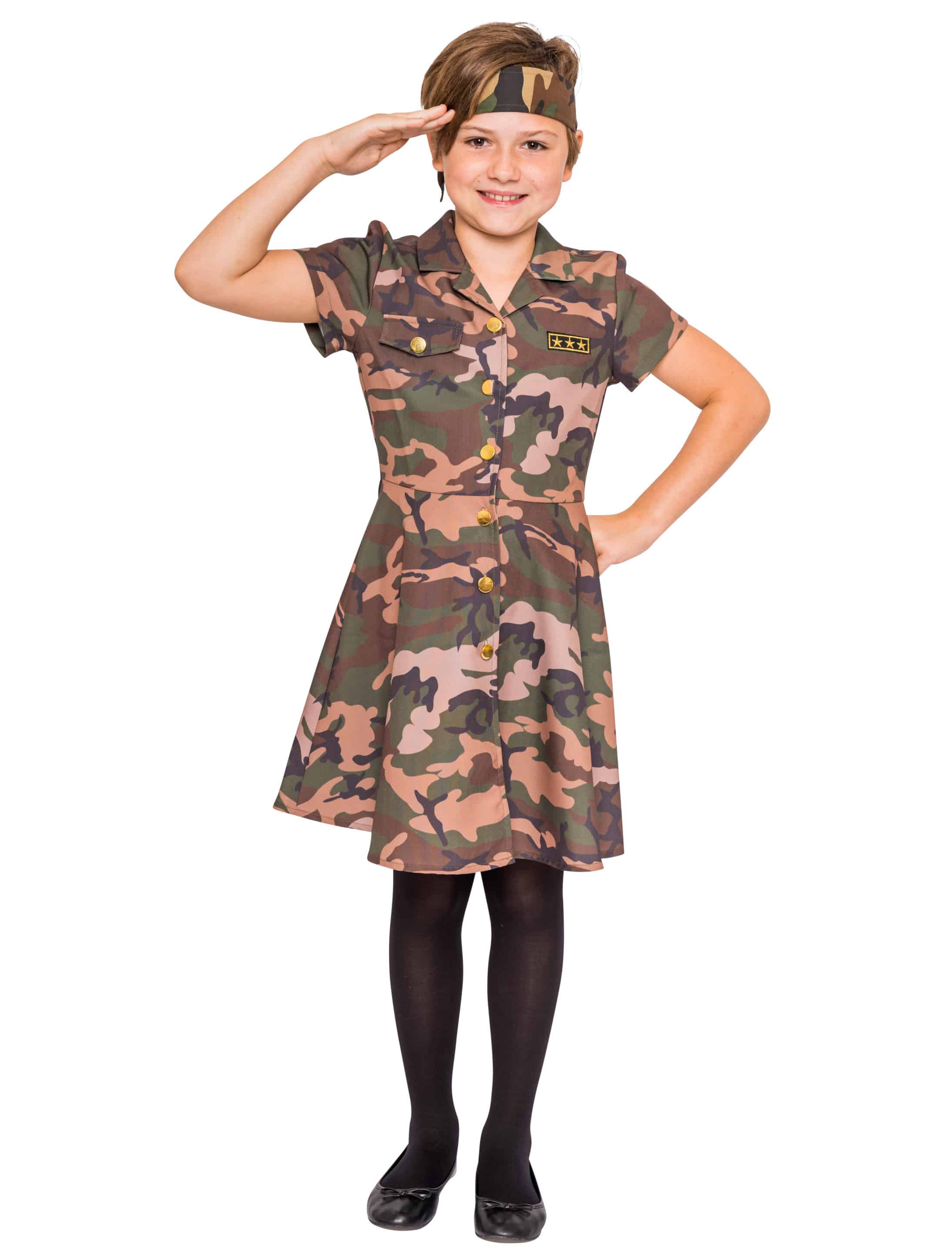 Kleid Kinder Mädchen camouflage 140