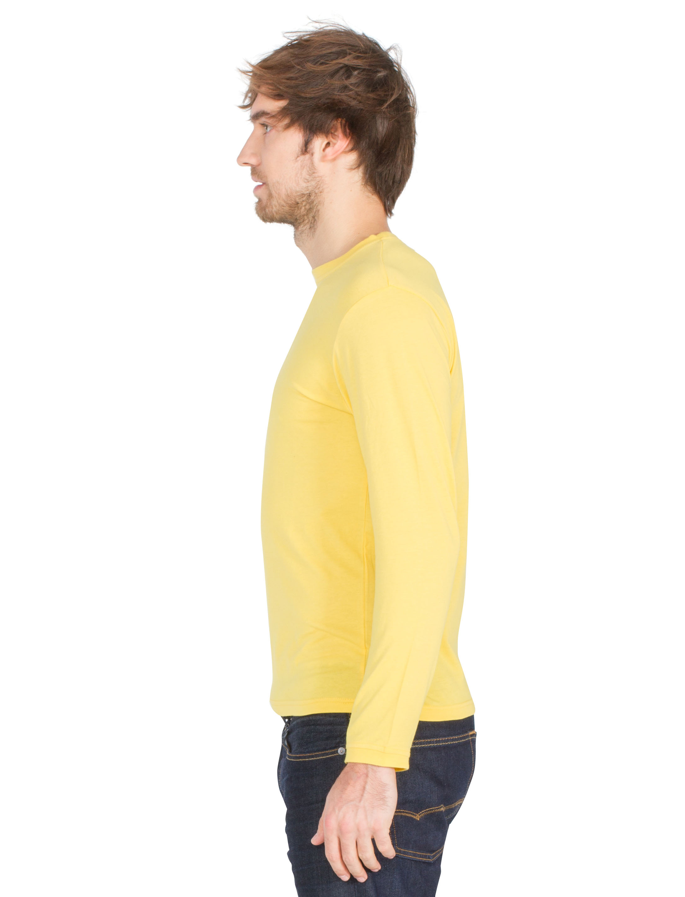 Shirt langarm gelb S