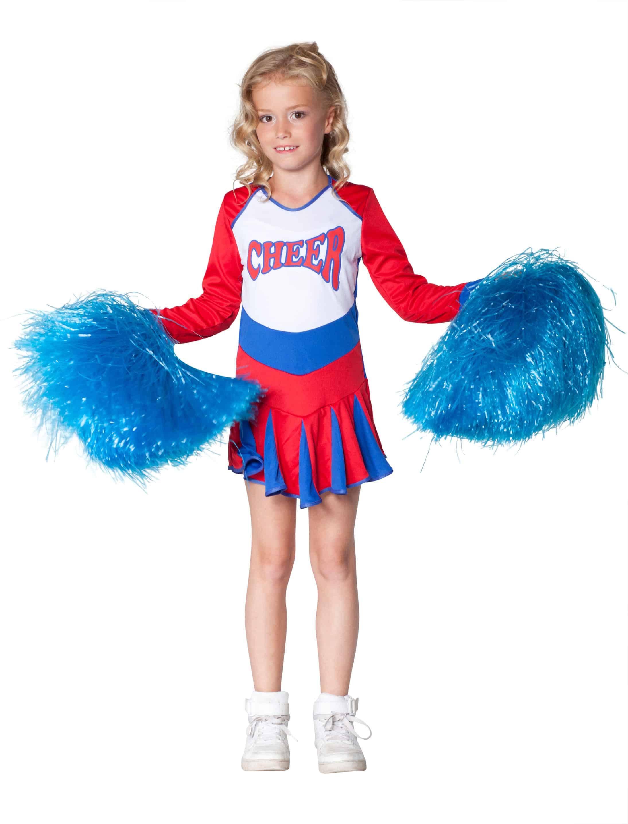 Kleid Cheerleader rot/weiß/blau 104