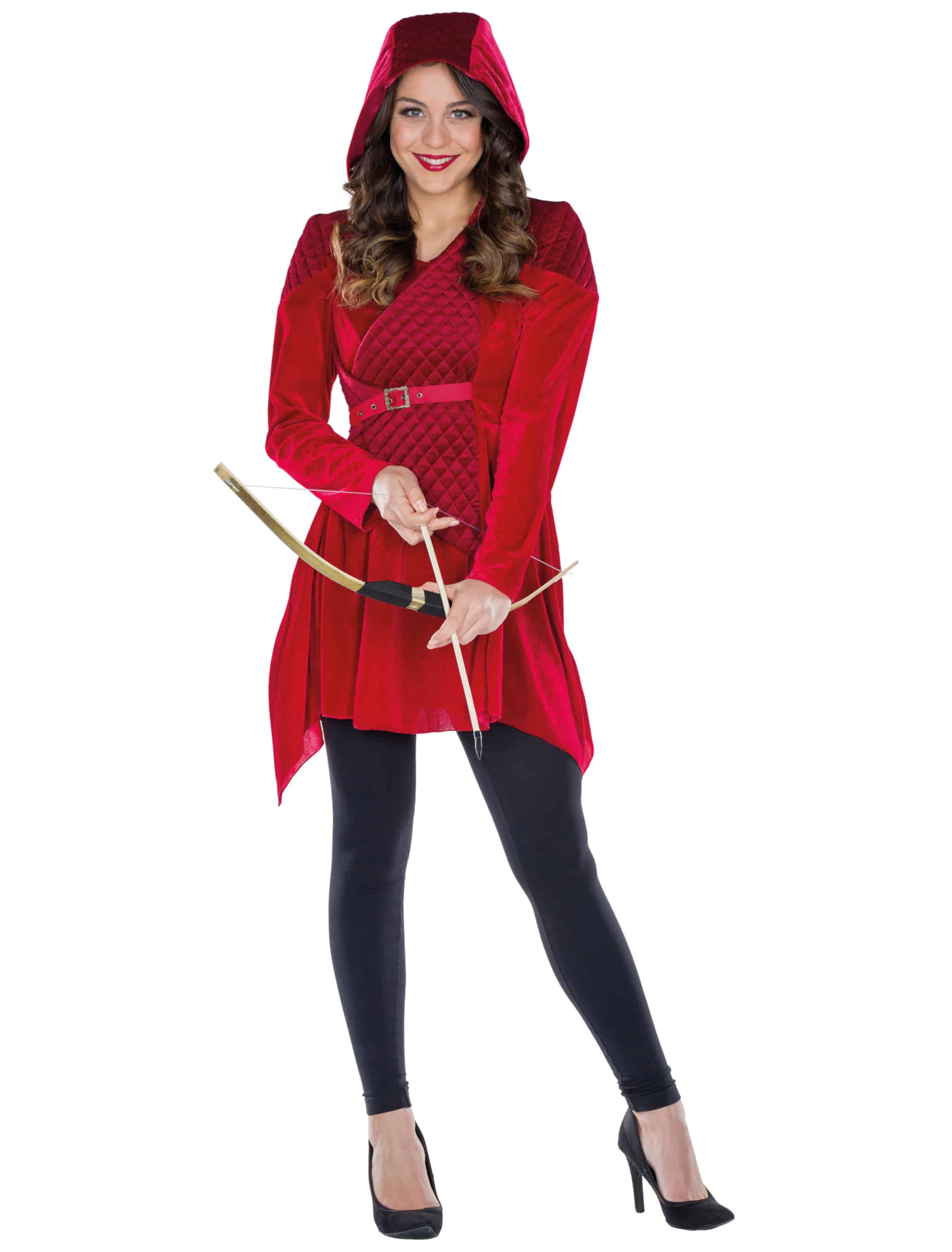 Kleid Robina mit Kapuze Damen rot 42