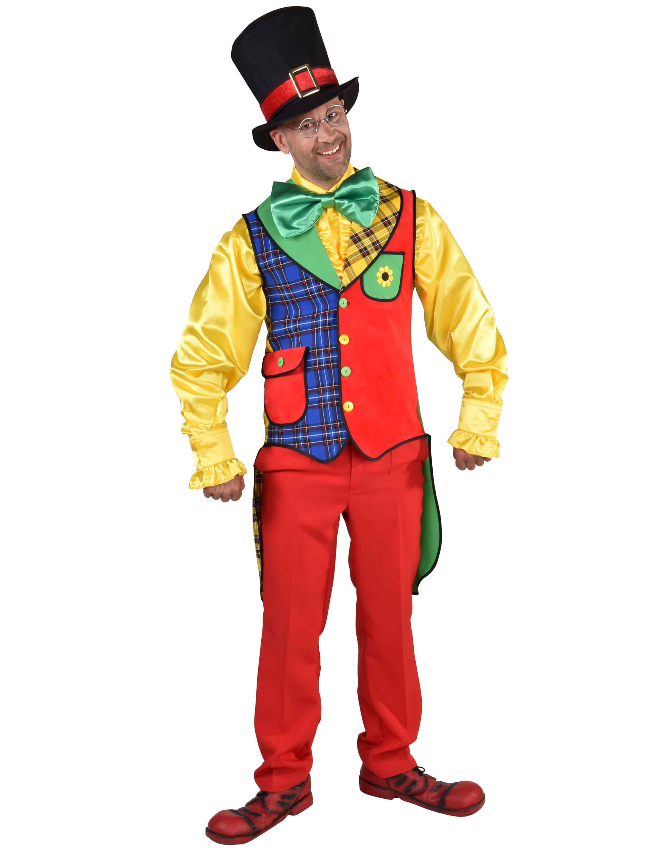 Weste Clown deluxe Herren bunt L/XL