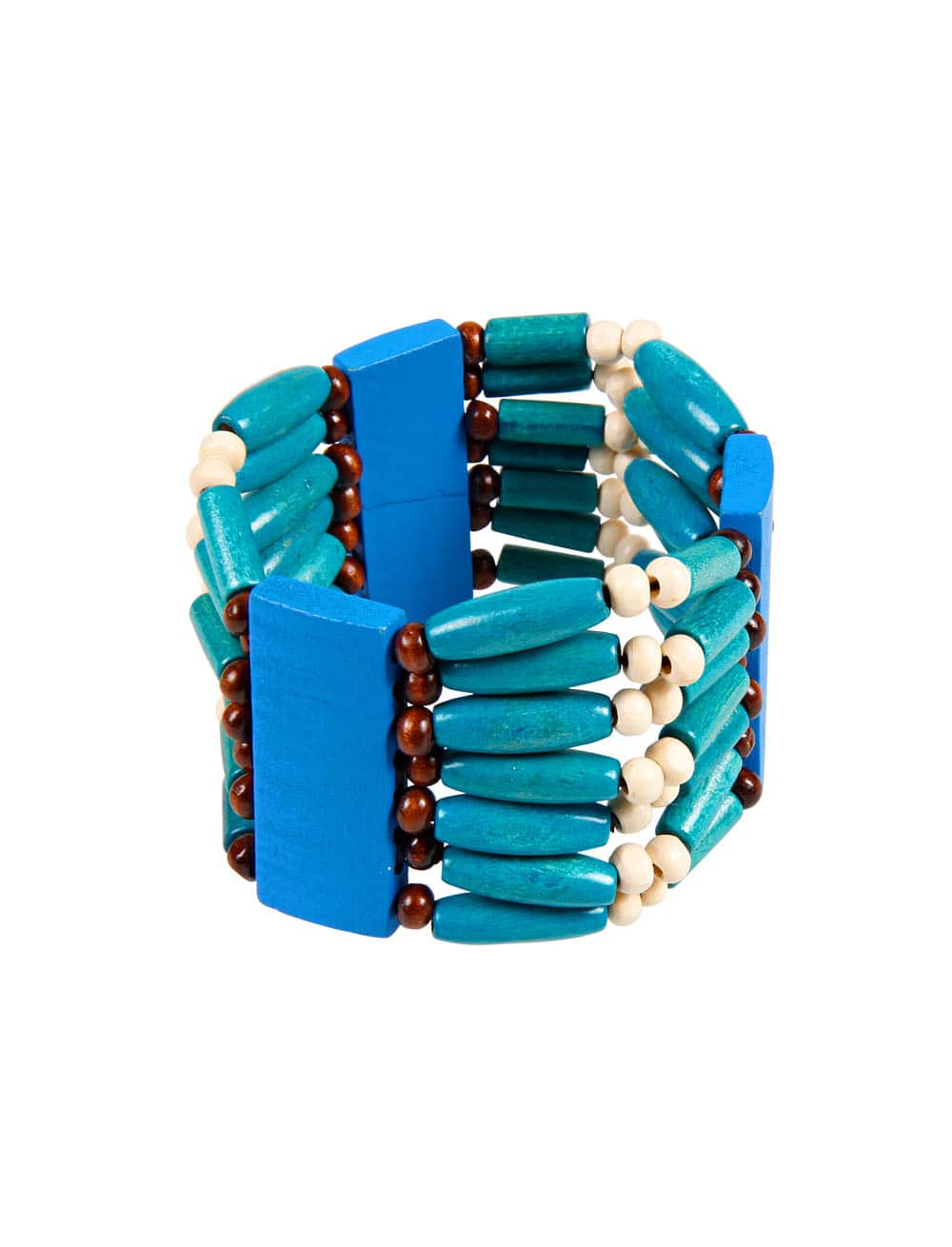 Armband Holzperlen blau