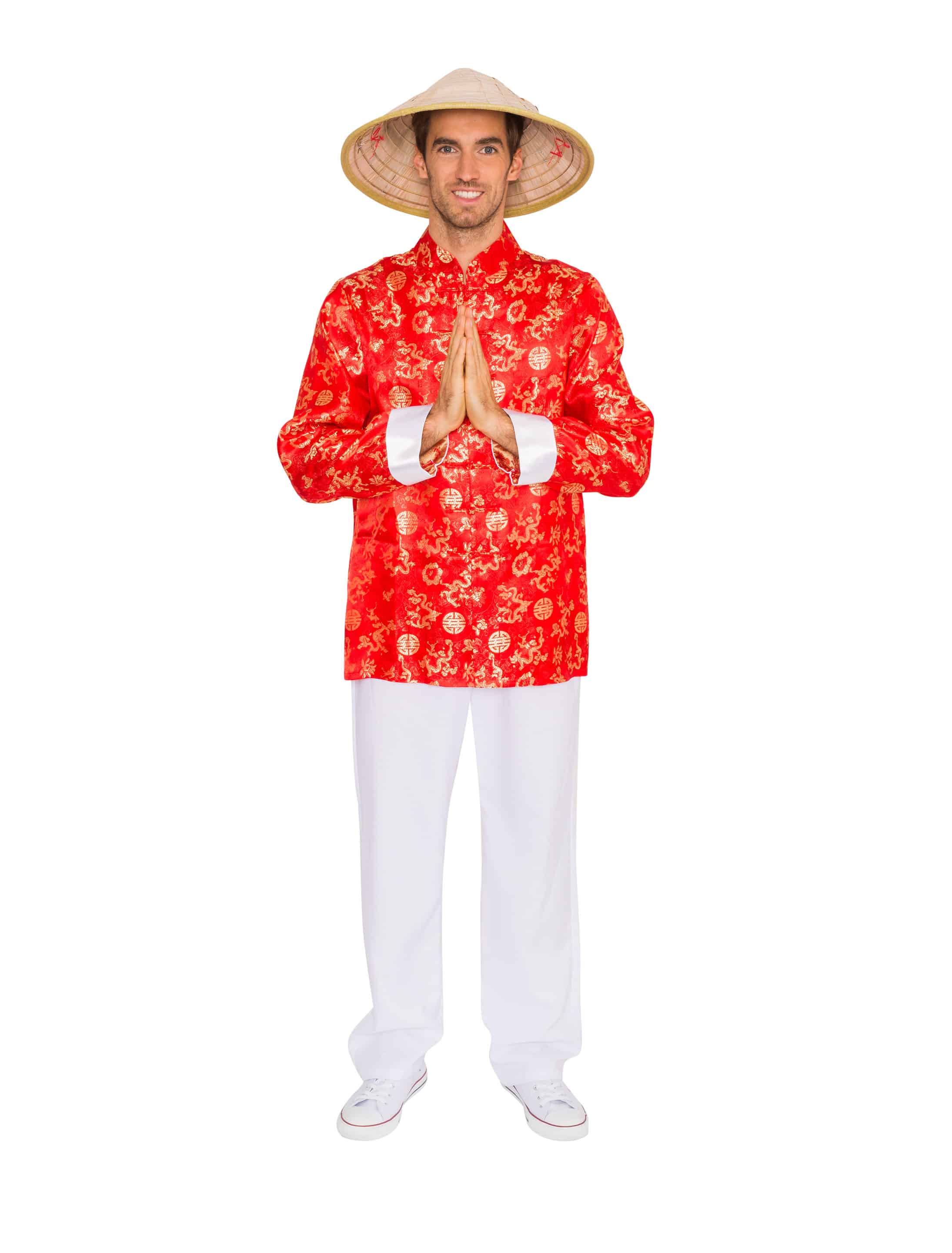 Oberteil Tai Chi Herren rot S Oberteil Tai Chi Herren rot S