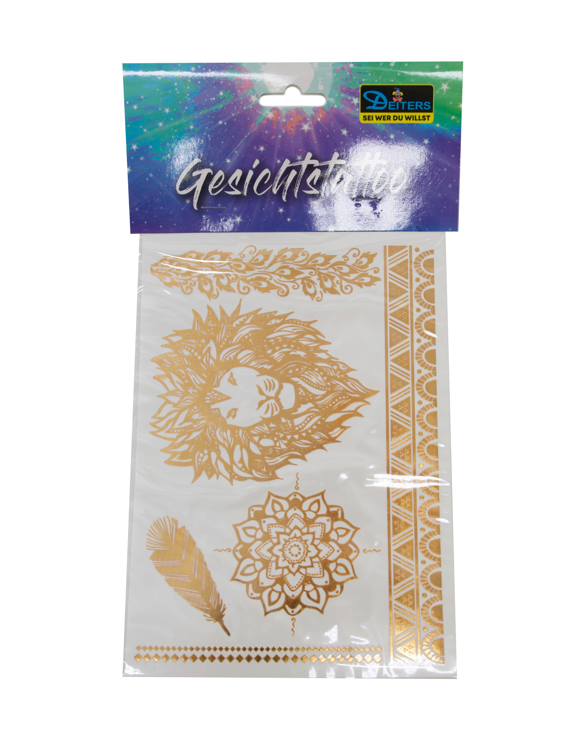 Tattoo Lion Metallic gold