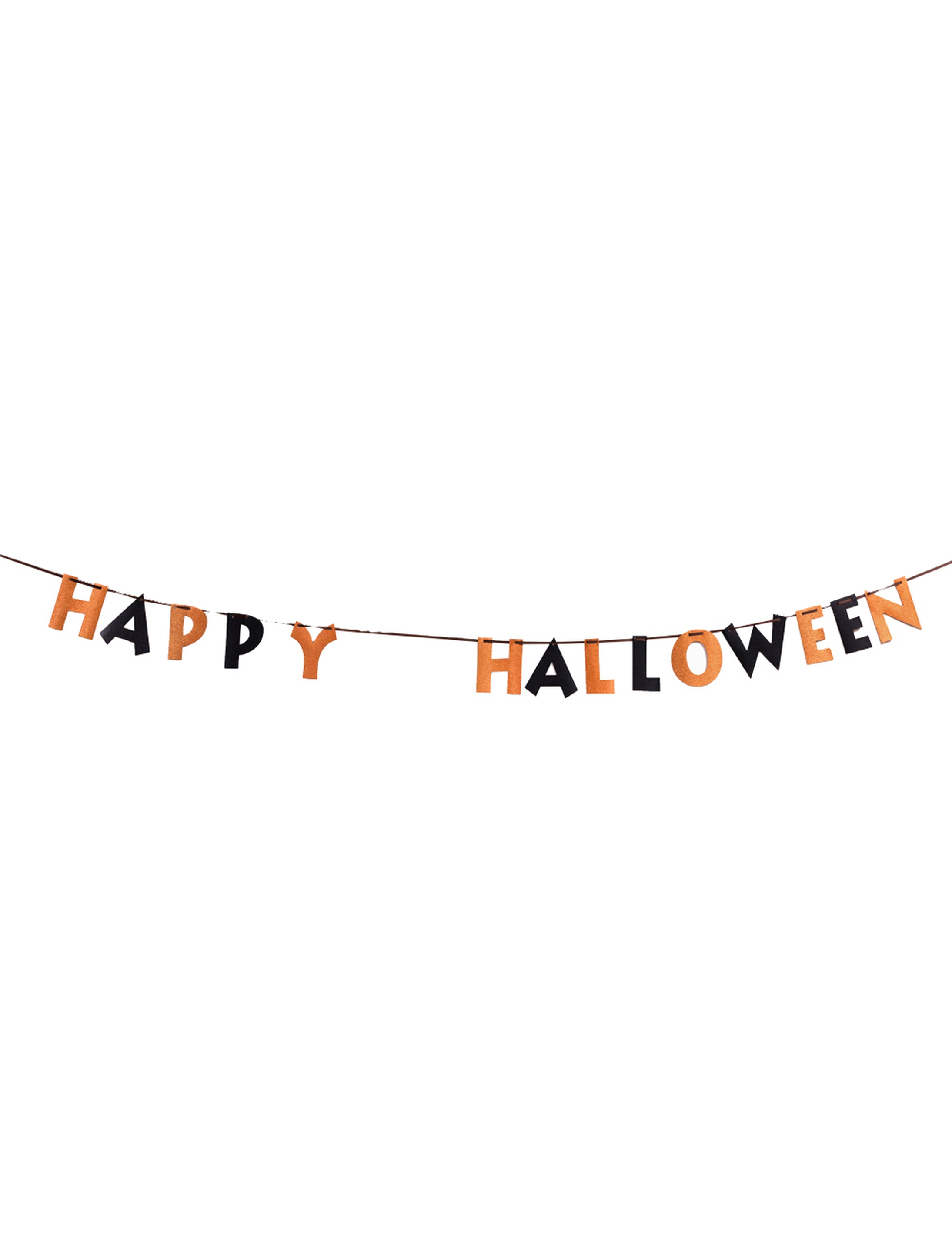 Girlande Happy Halloween 3,65m schwarz/orange