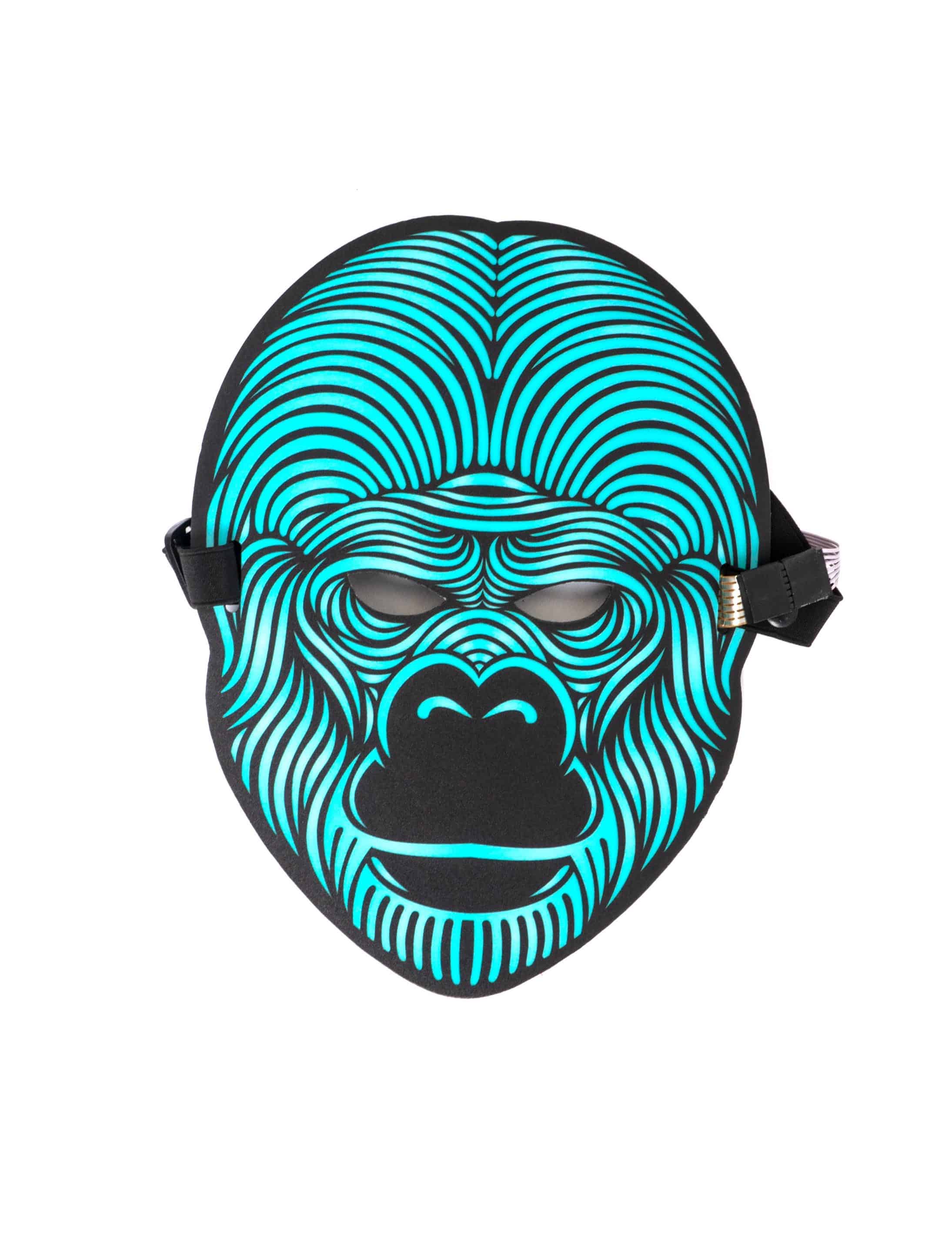 Maske Gorilla mit LED und Geräuschsensor