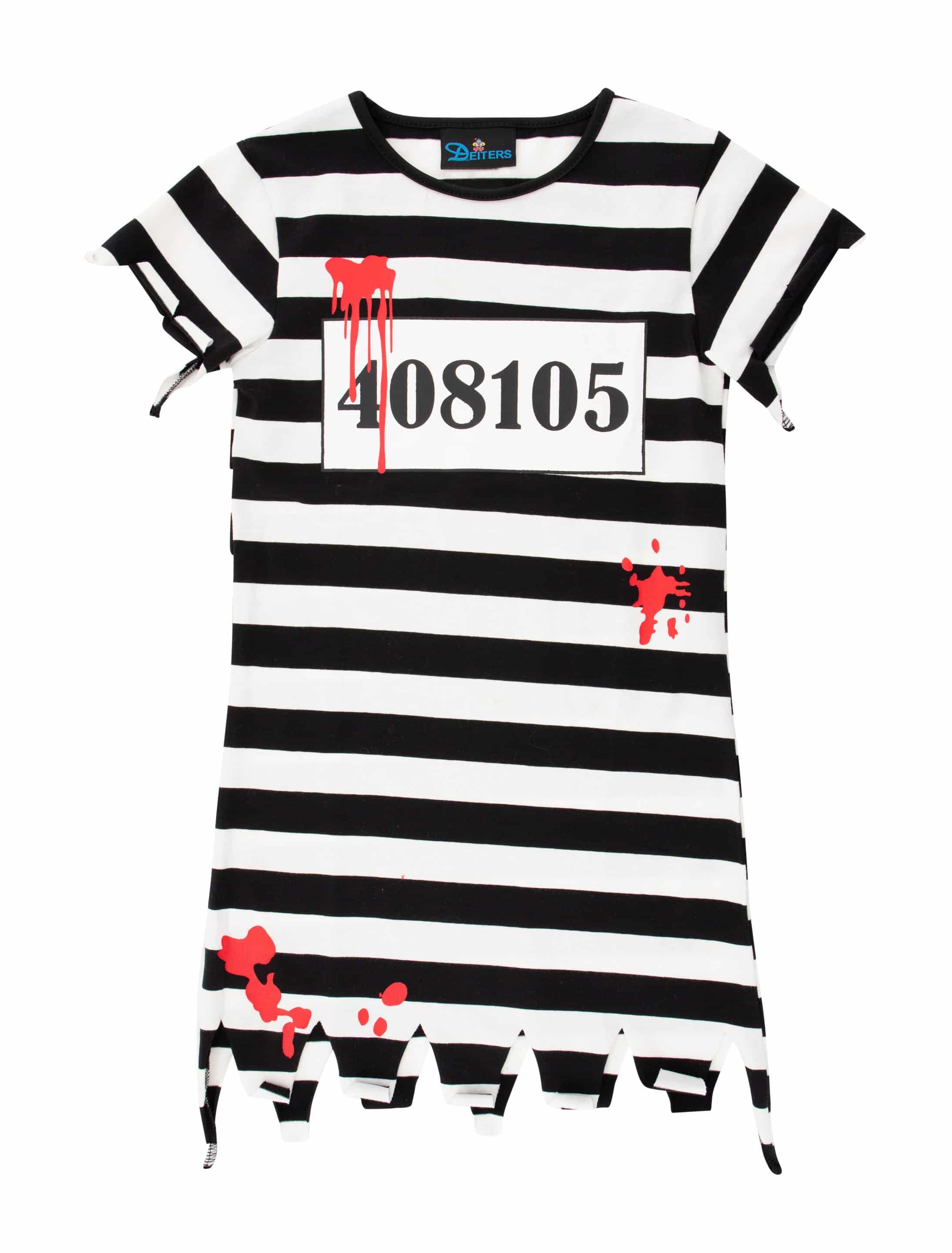 Kleid Gefangene mit Blut Kinder Mädchen schwarz/weiß 128
