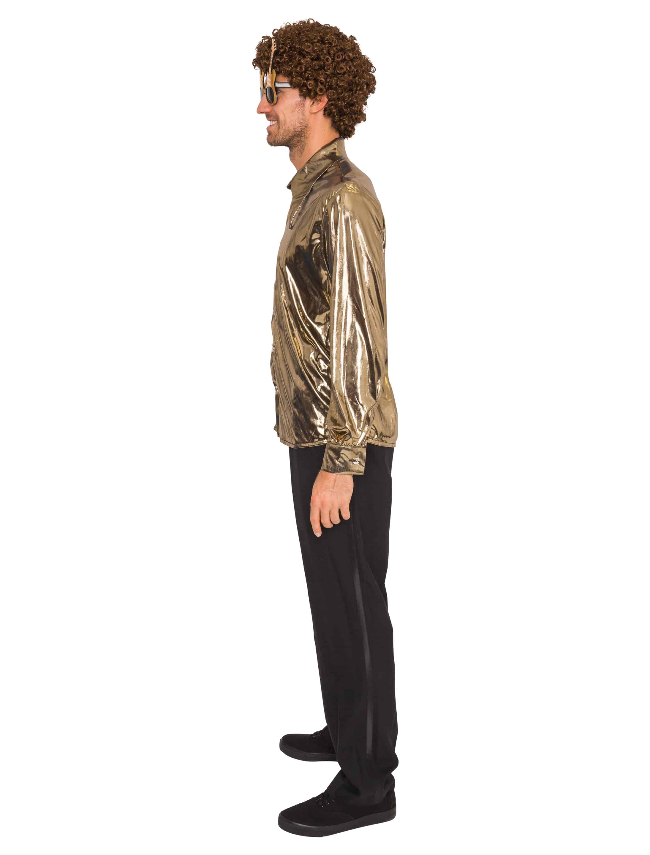 Hemd Herren metallic gold 2XL