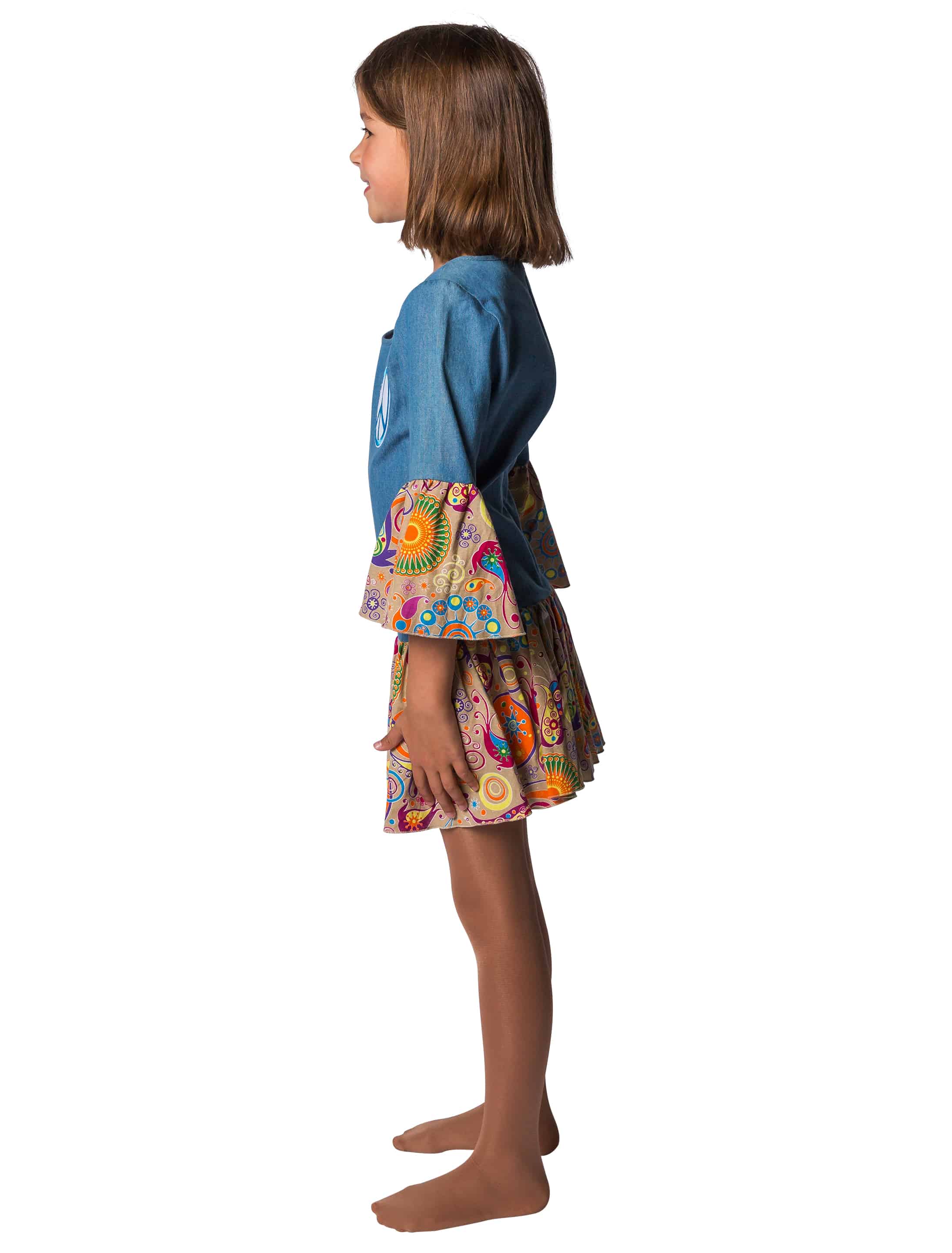 Kleid Peace Kinder blau 128 Kleid Peace Kinder blau 128