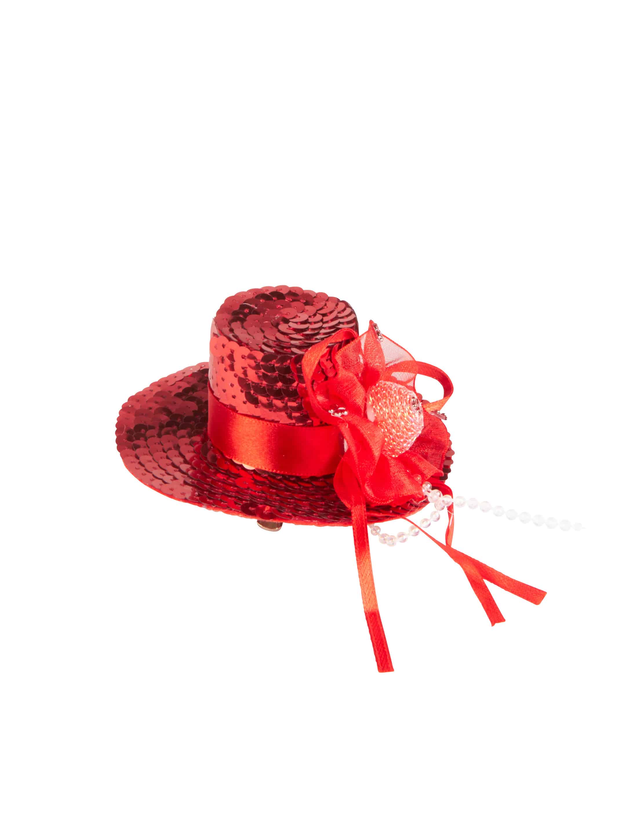 Mini Hut mit Haarclip rot one size