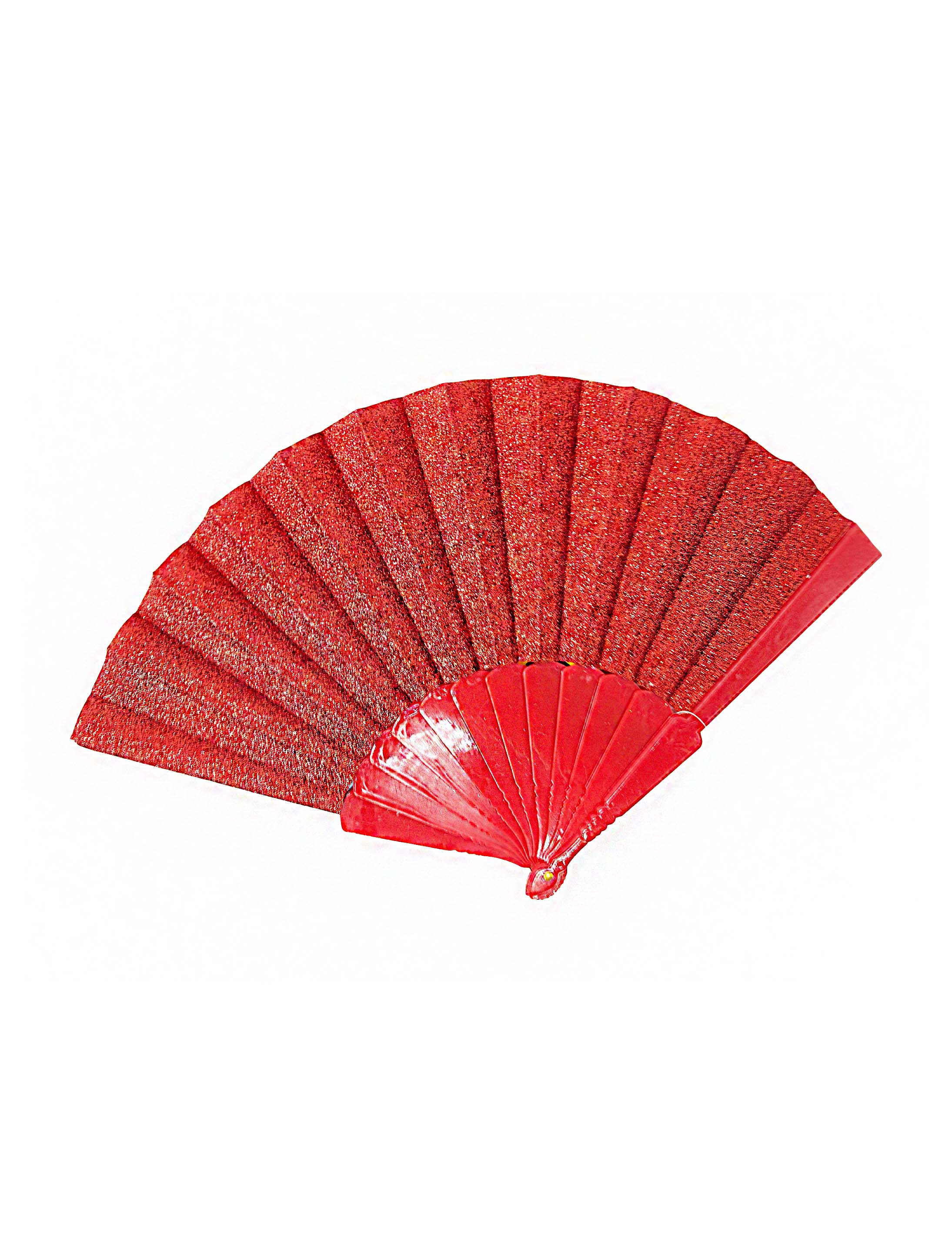 Fächer mit Glitzer rot