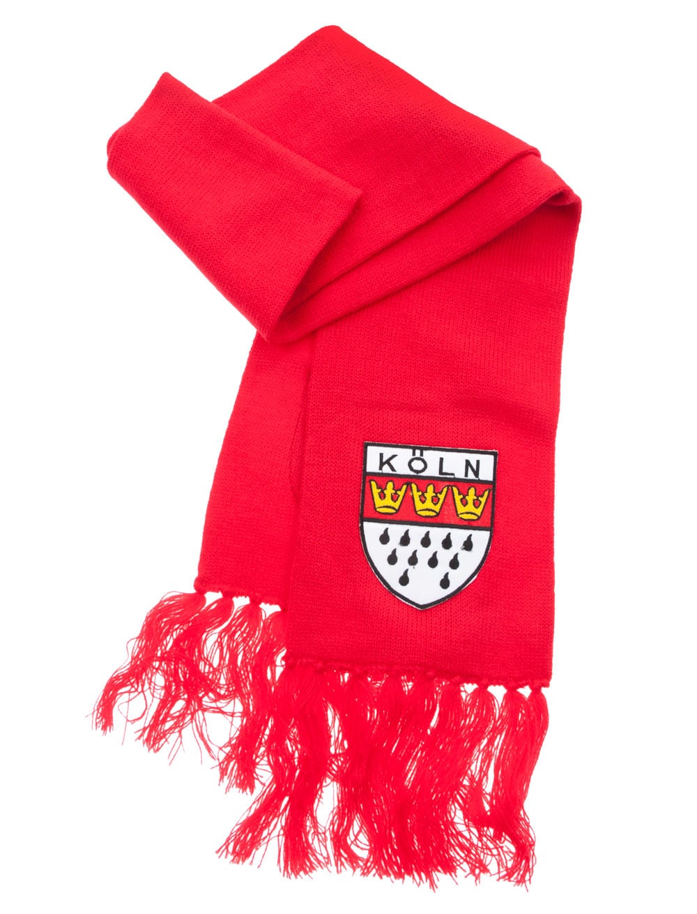 Schal Köln mit Wappen rot 180cm