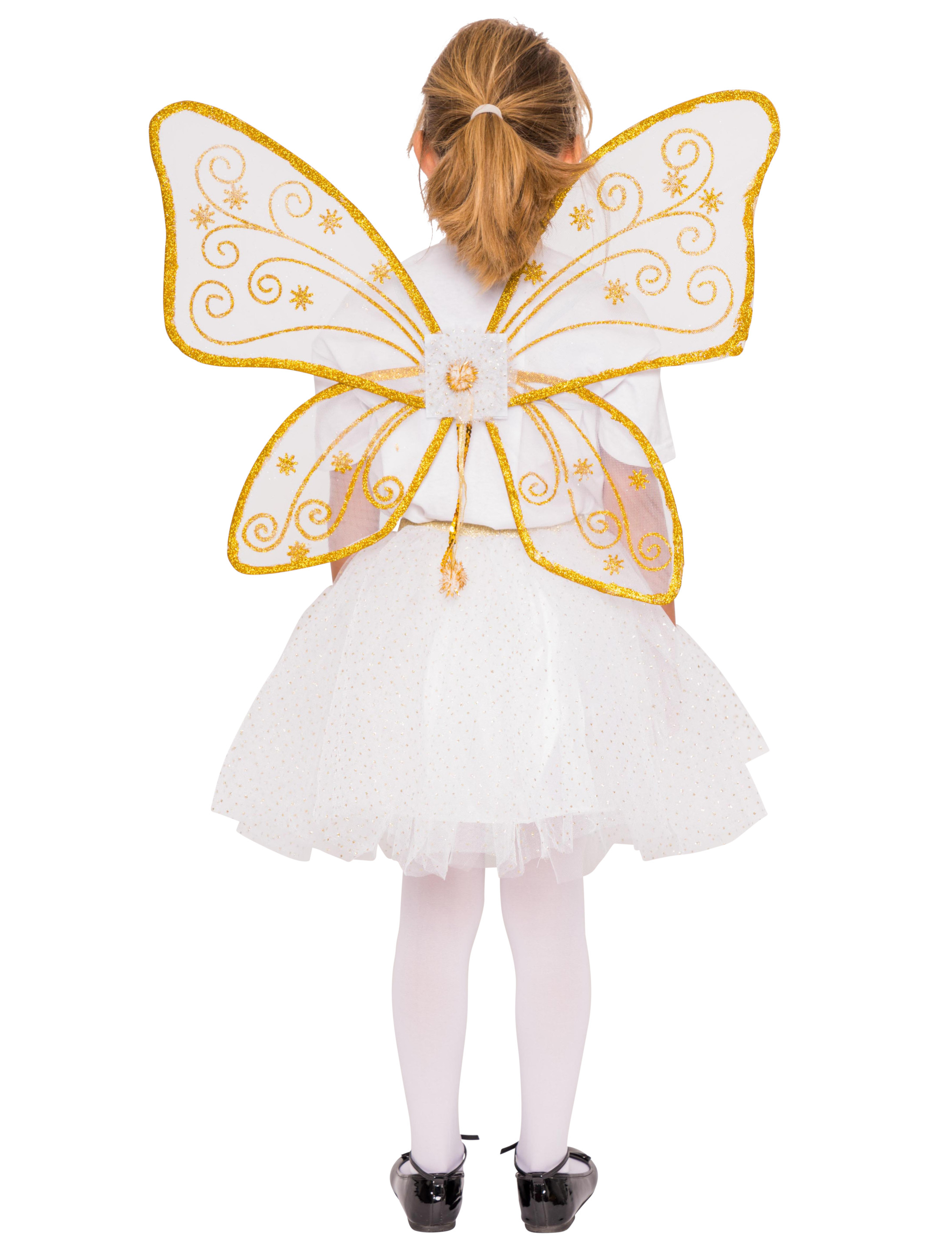 Petticoat mit Flügel und Zauberstab weiß/gold one size