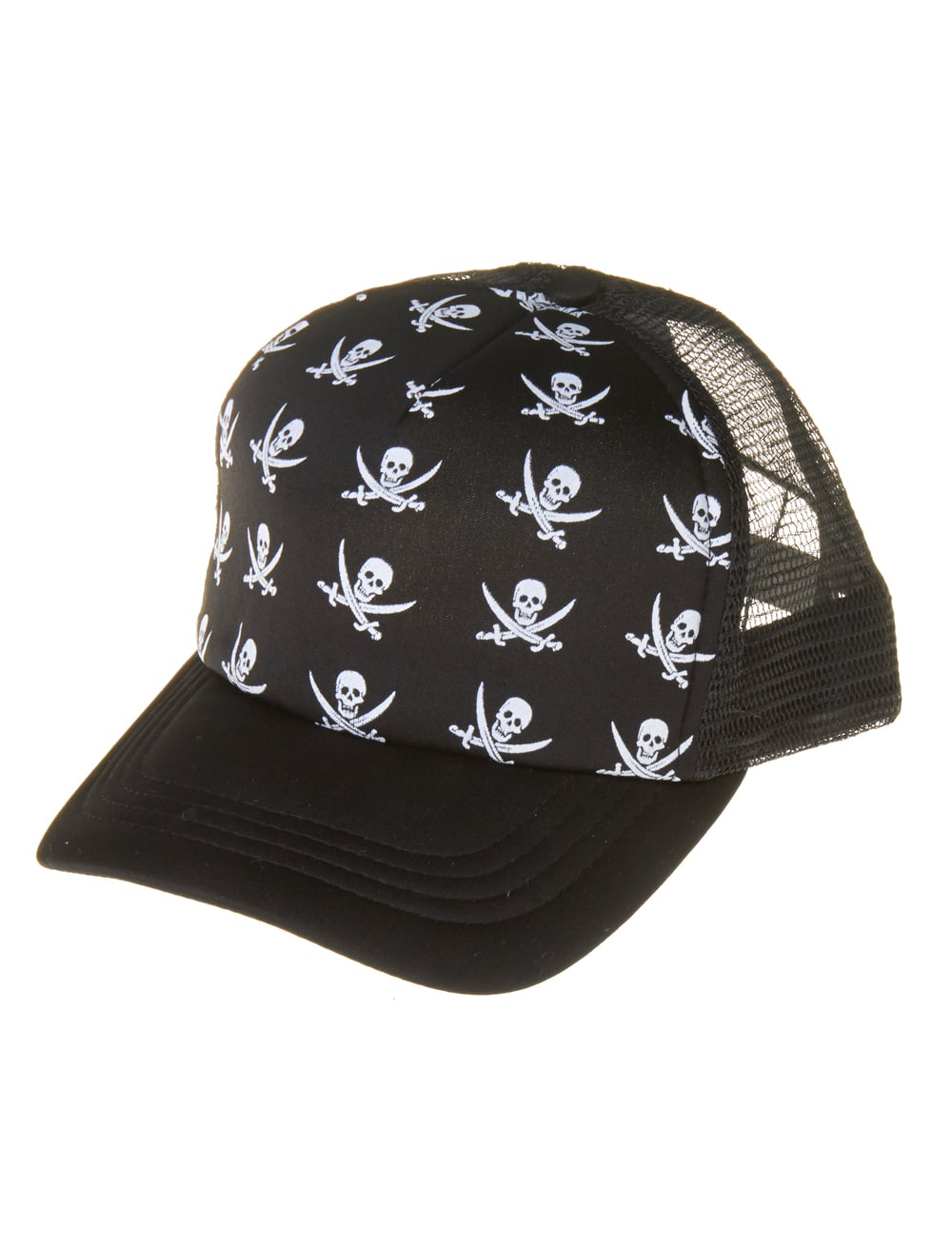 Baseball Cap mit Totenköpfen schwarz