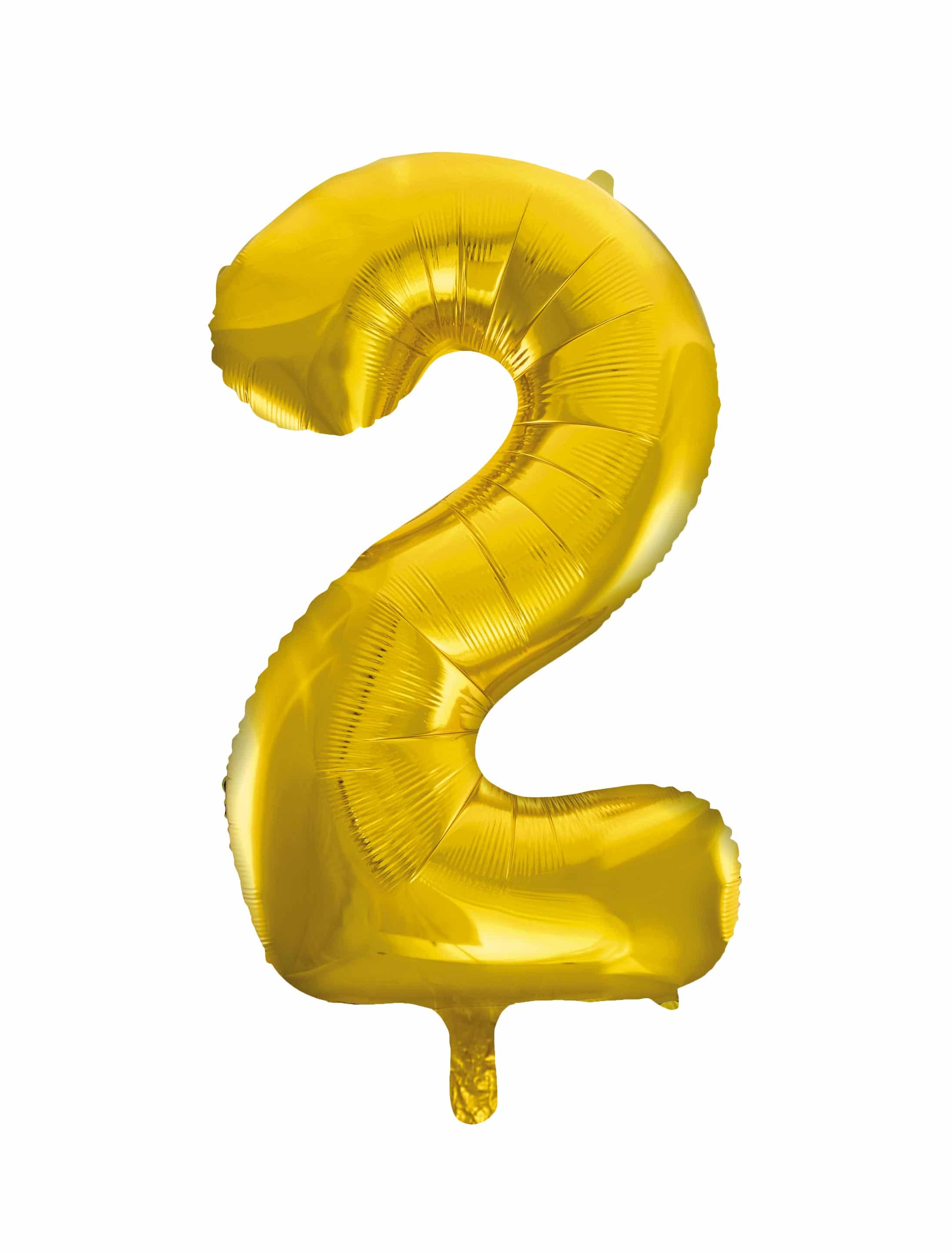 Folienballon Zahl 2 L gold