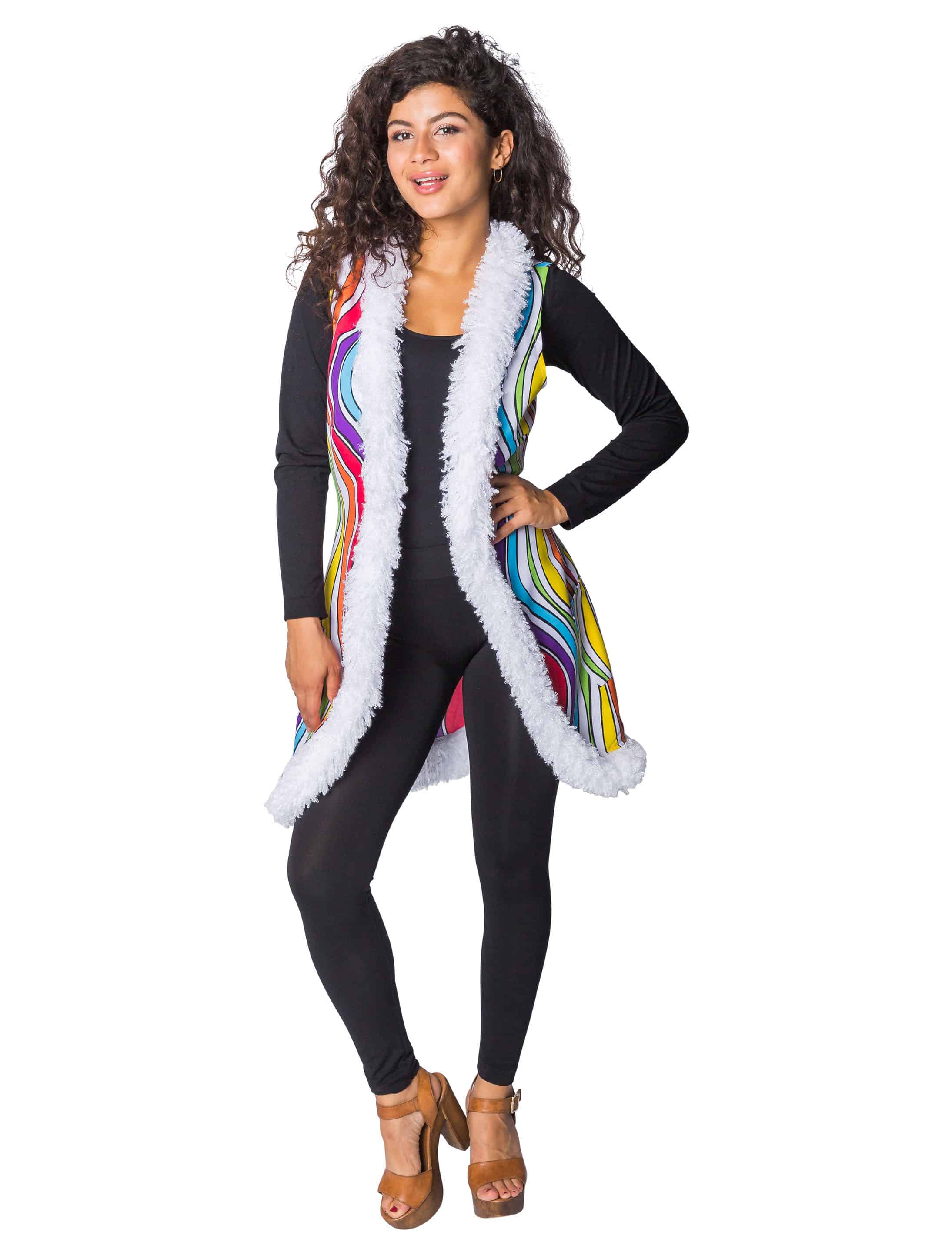 Hippieweste Regenbogen Damen XL/XXL