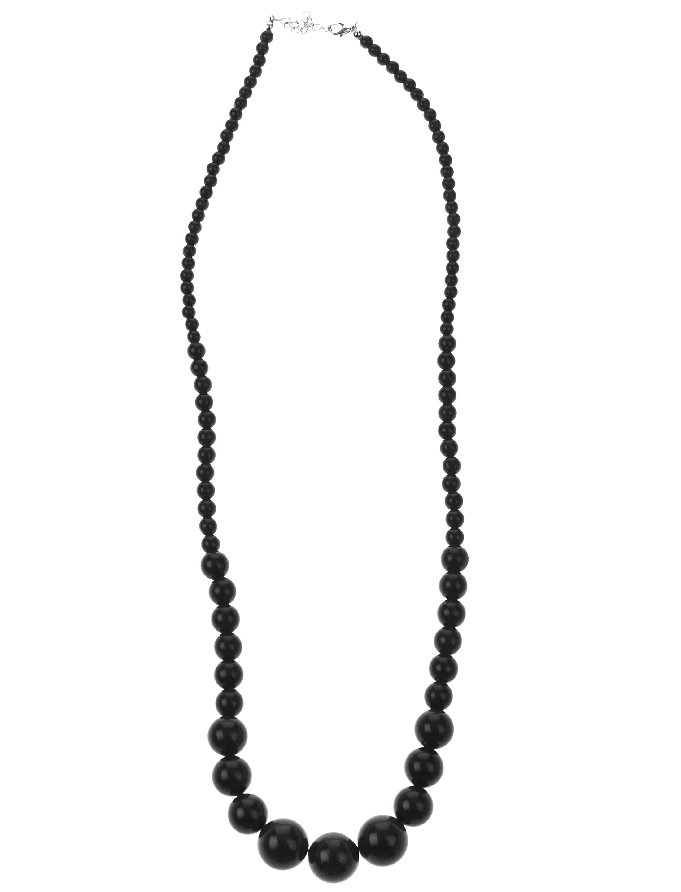 Halskette Perlen schwarz