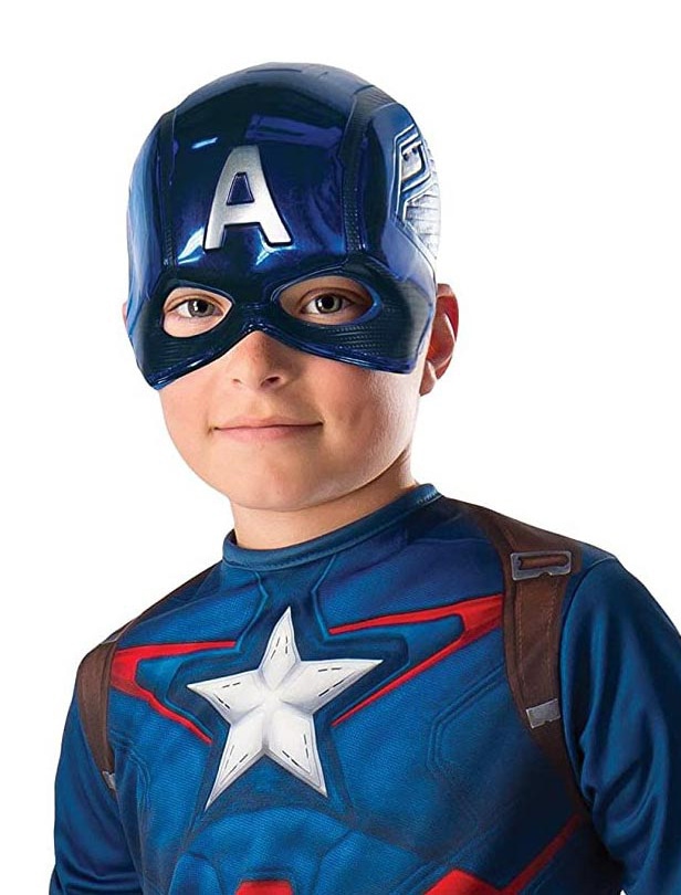Maske Captain America blau/weiß