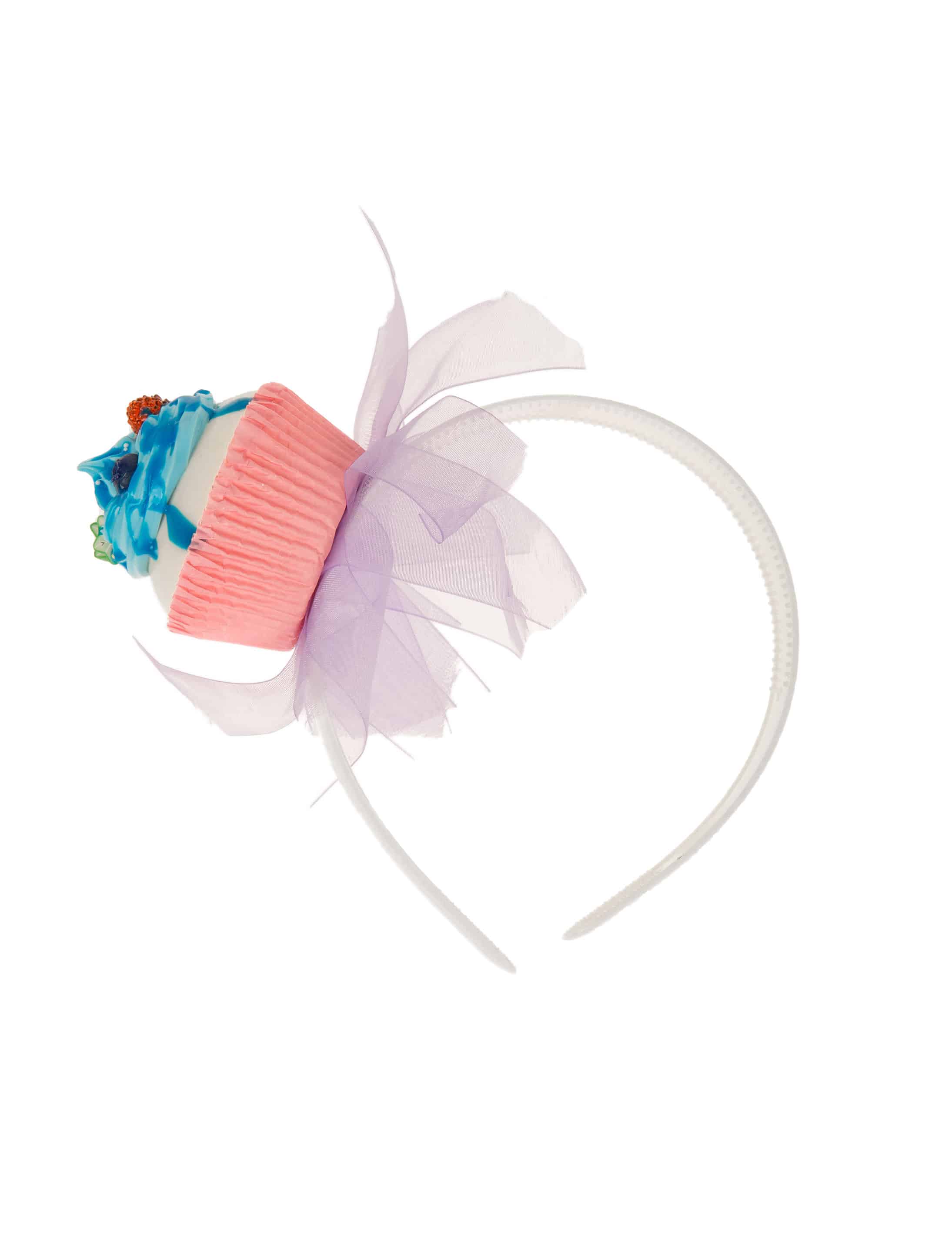 Haarreif Candy Cupcake weiß/blau