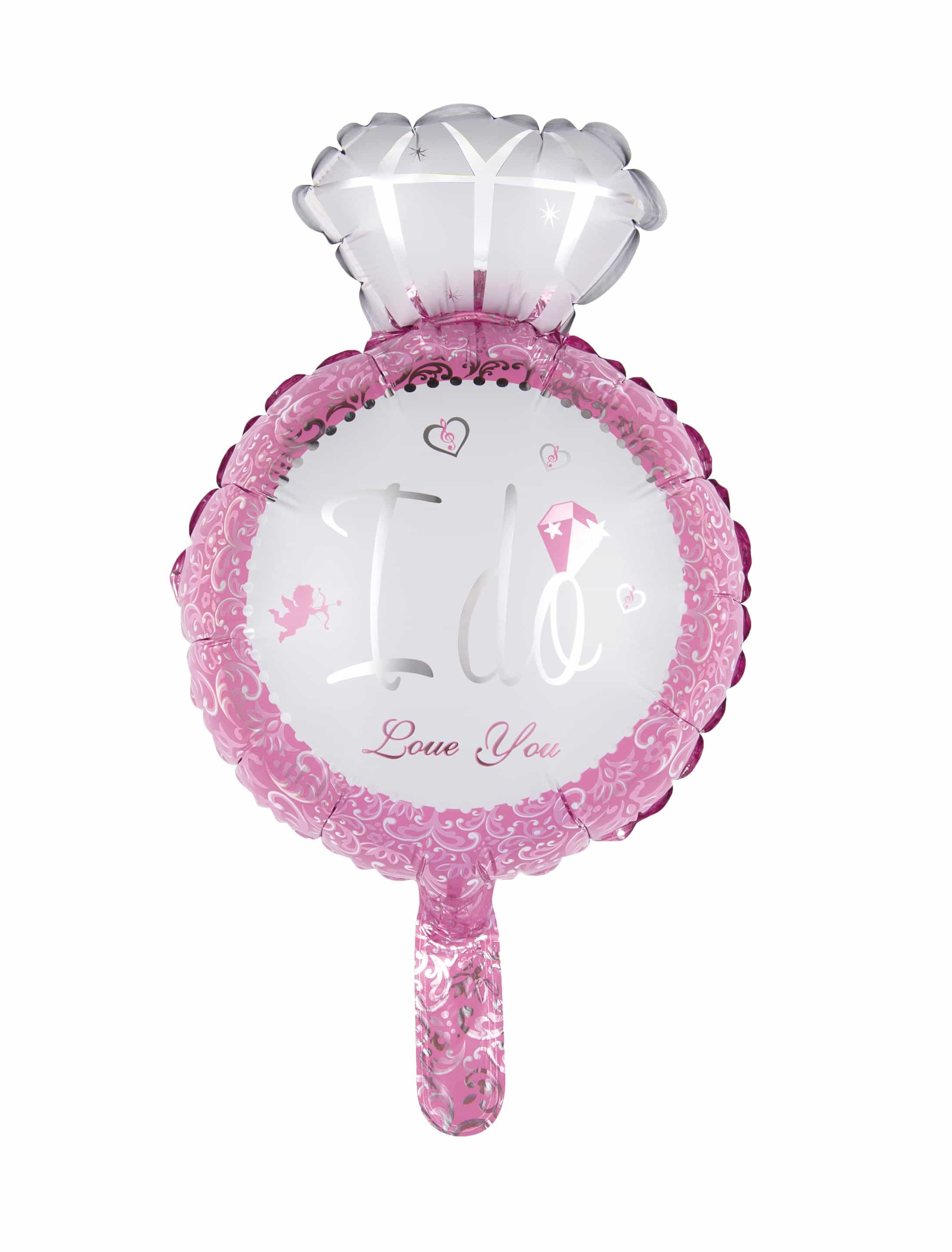 Folienballon Ring I do pink L
