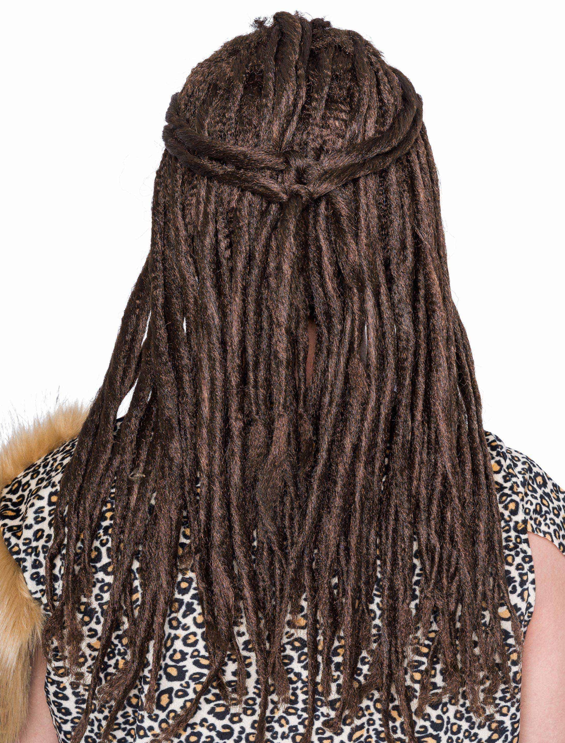 Perücke Pirat mit Dreadlocks braun one size