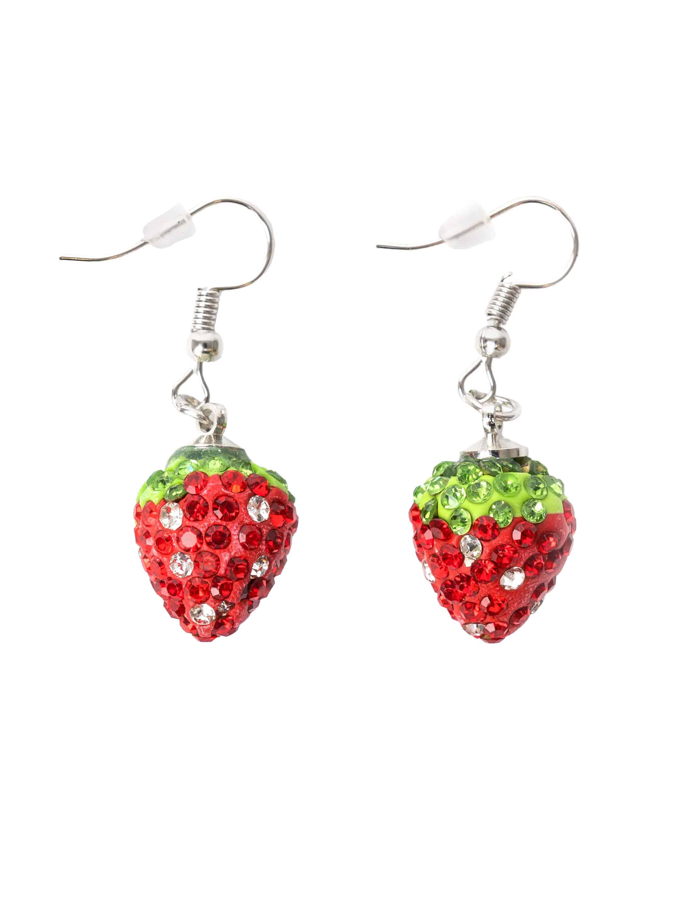 Ohrringe Erdbeeren rot