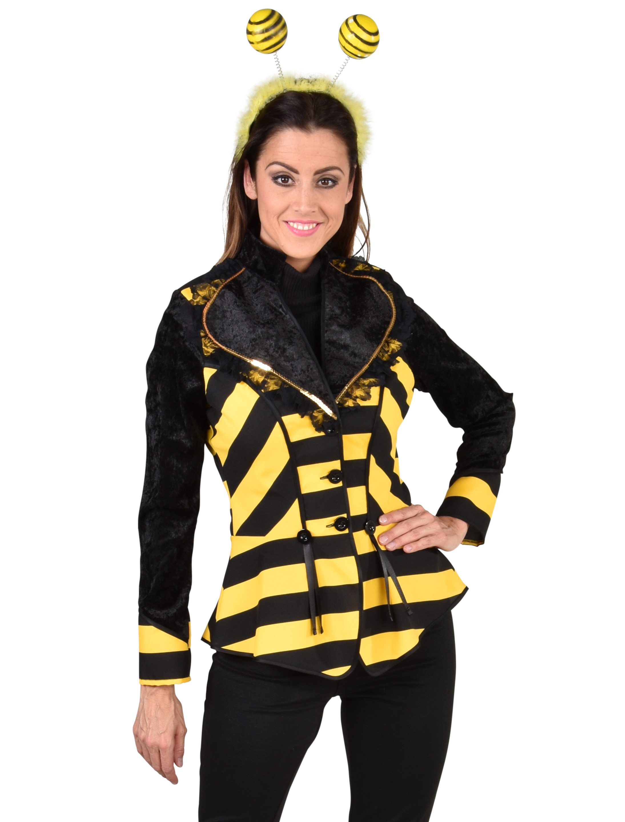 Jacke Damen Biene schwarz/gelb 4XL