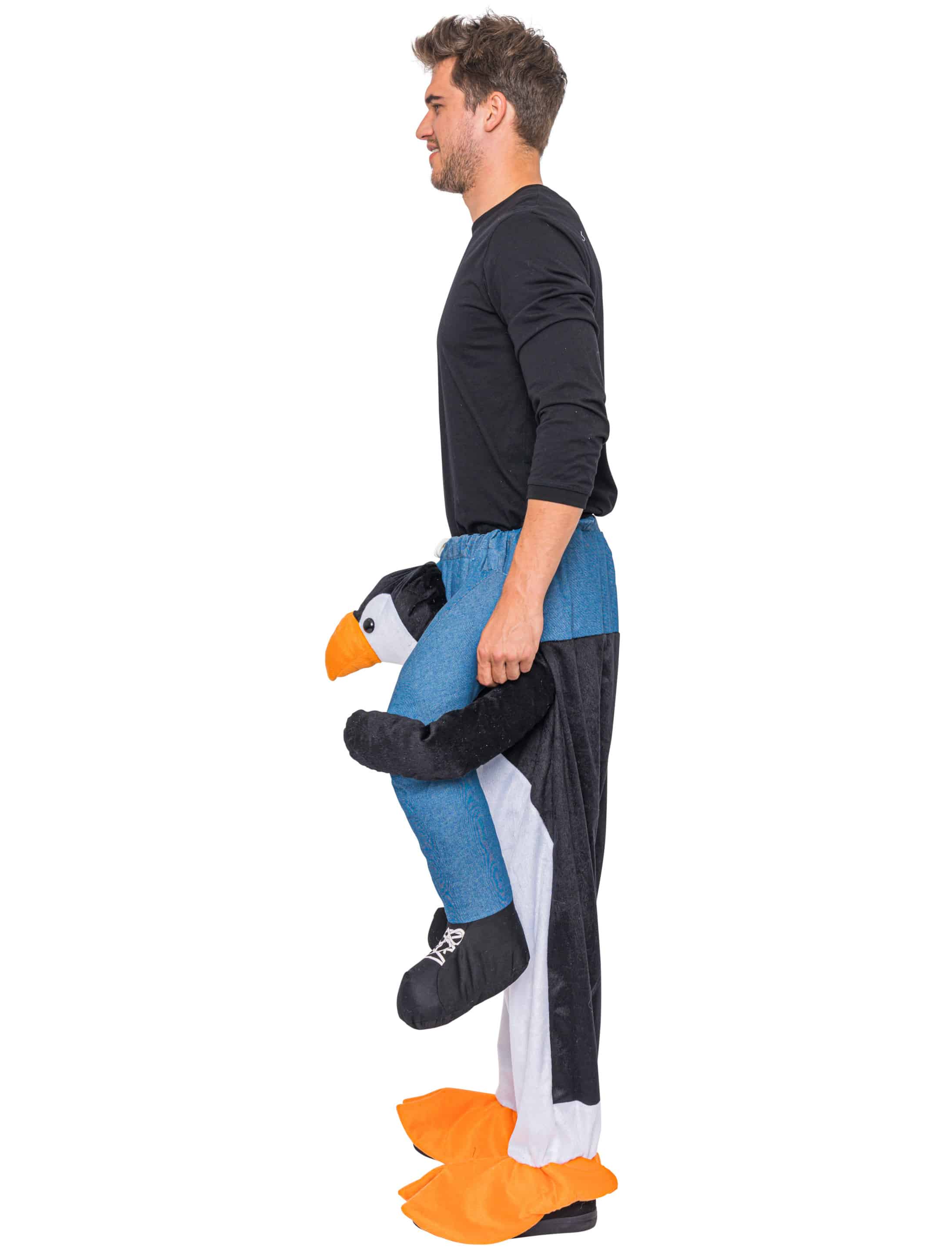 Huckepack Kostüm Pinguin schwarz/weiß one size