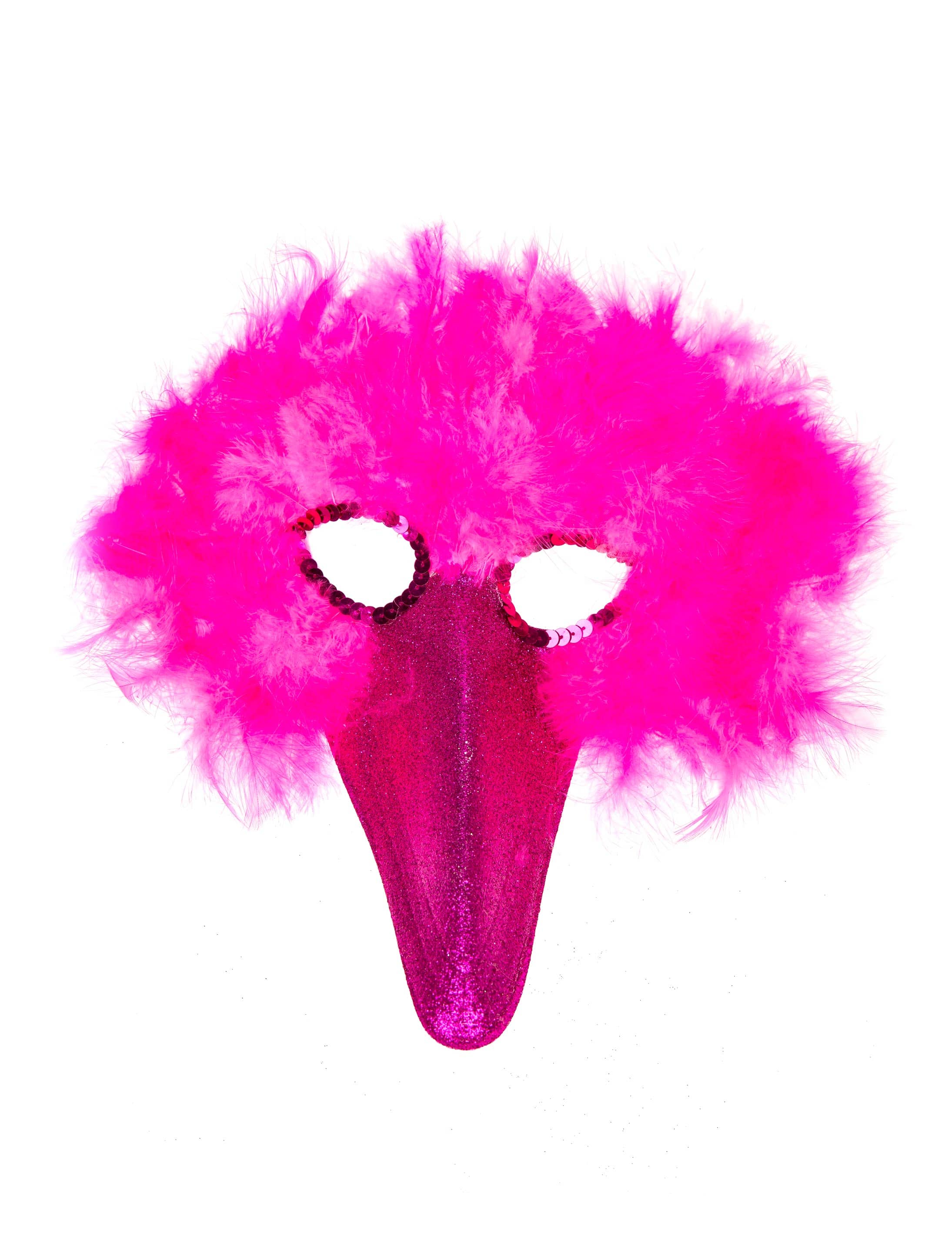 Federmaske Vogel pink