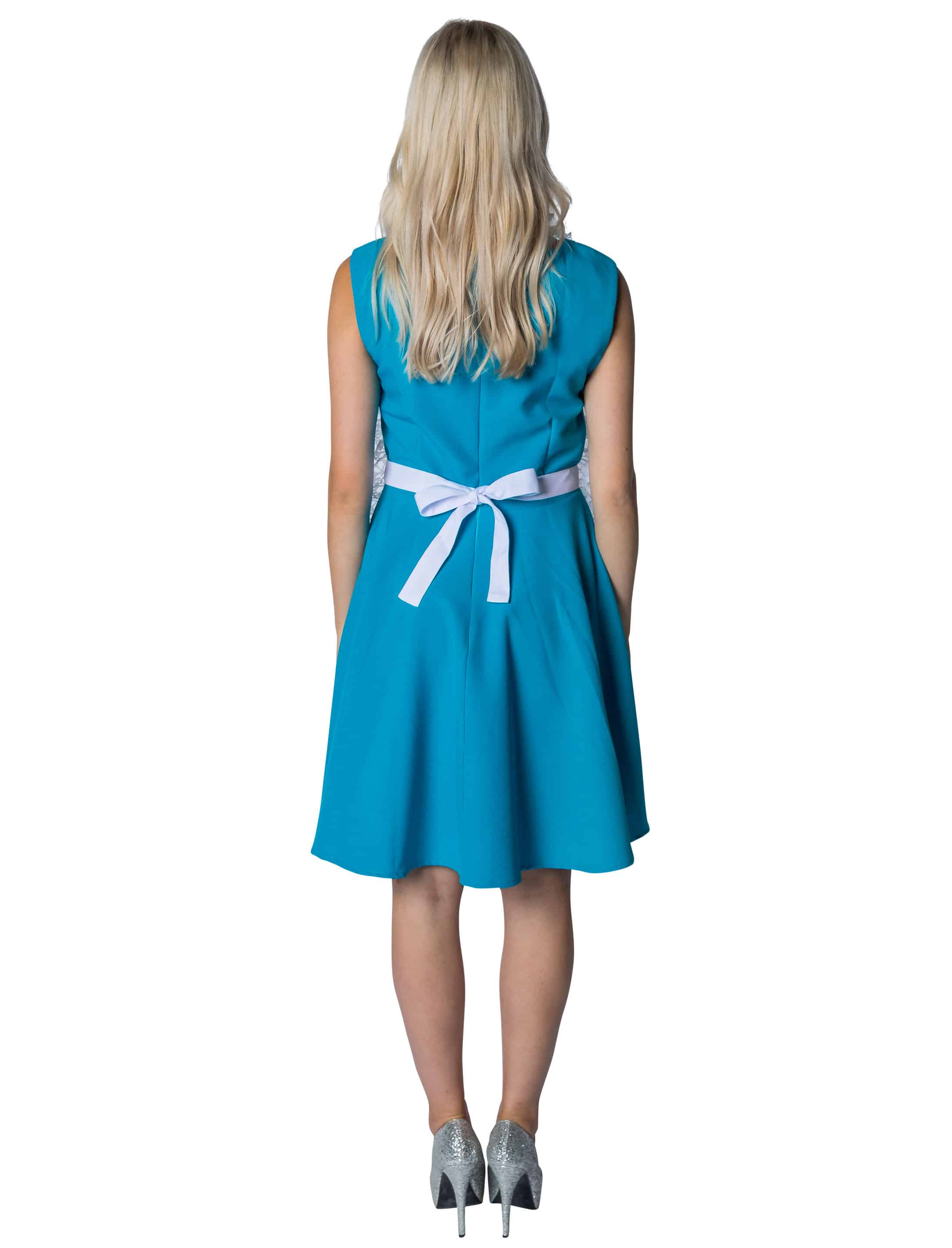 Kleid Alice mit Schürze 2-tlg. weiß/blau XL