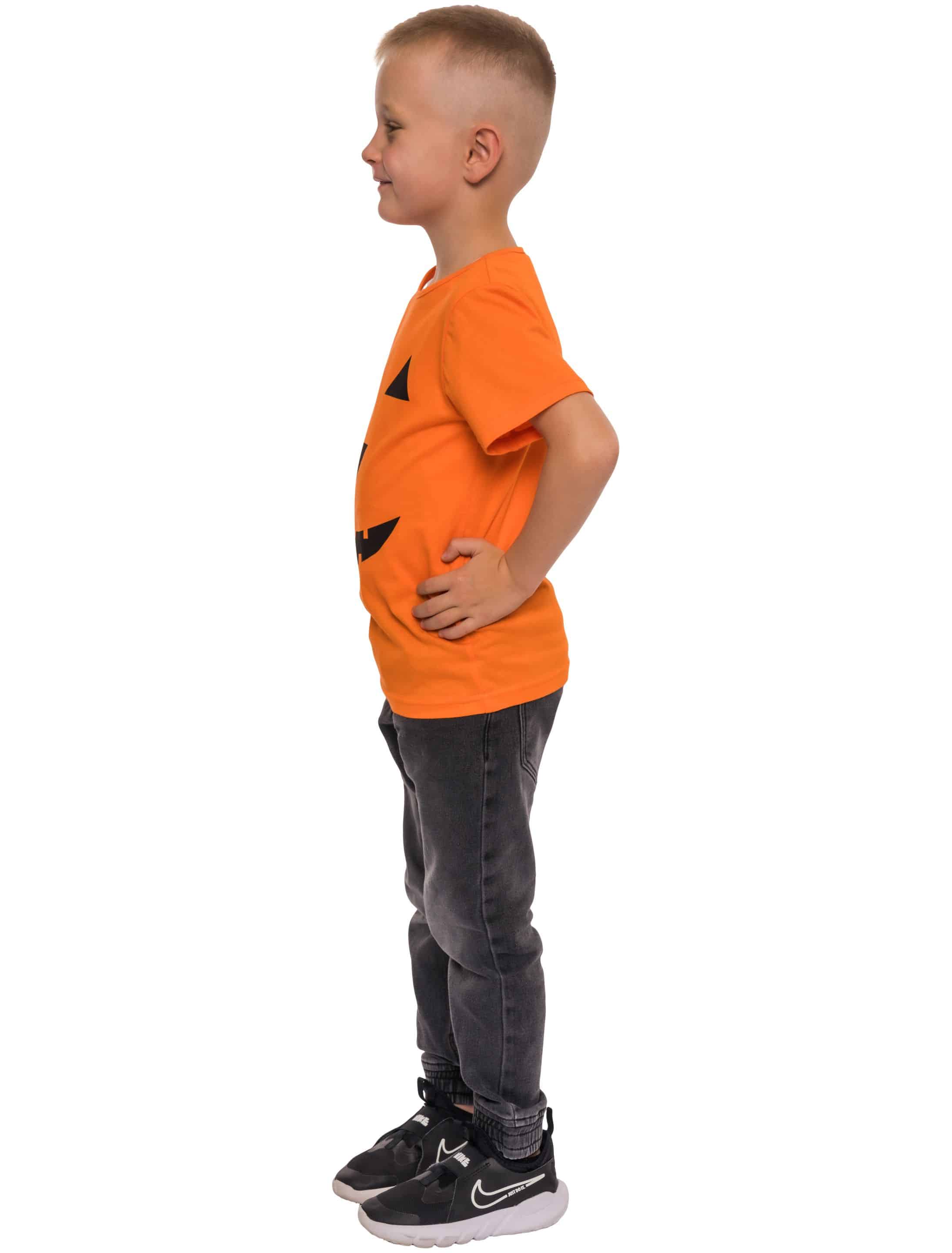 T-Shirt Halloween Kürbis orange 116-128