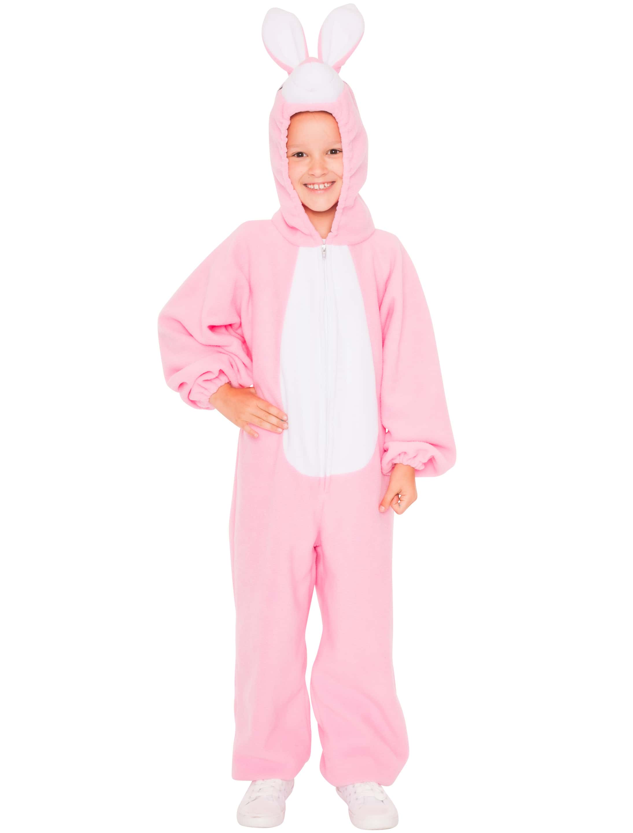 Overall Plüsch Hase rosa 98-104