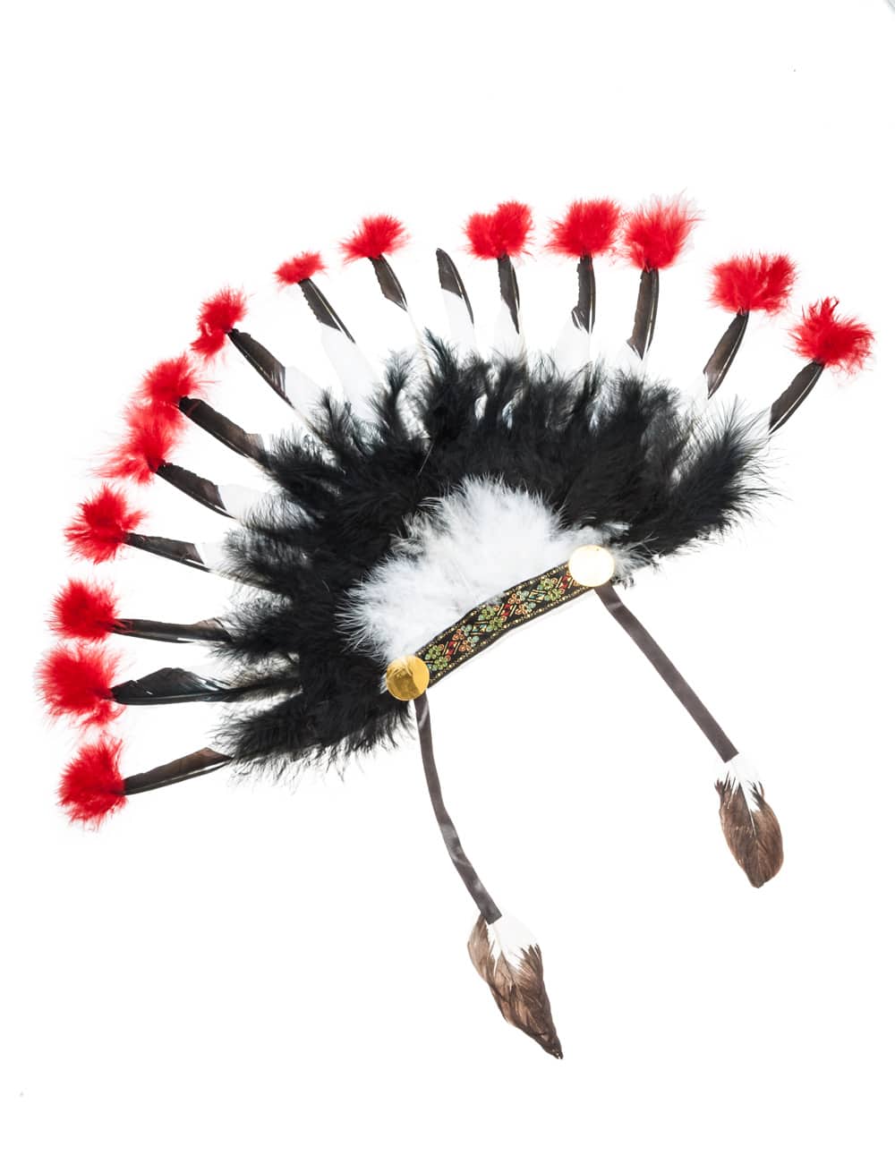 Indianerkopfschmuck schwarz/weiß