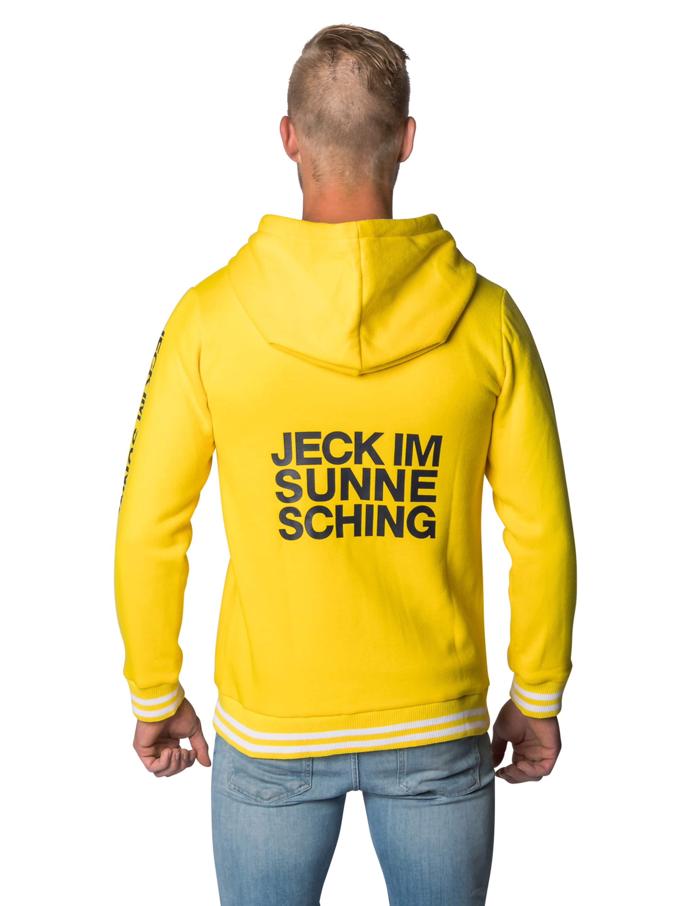 Sweatshirt Jacke Jeck im Sunnesching Unisex gelb XS/S