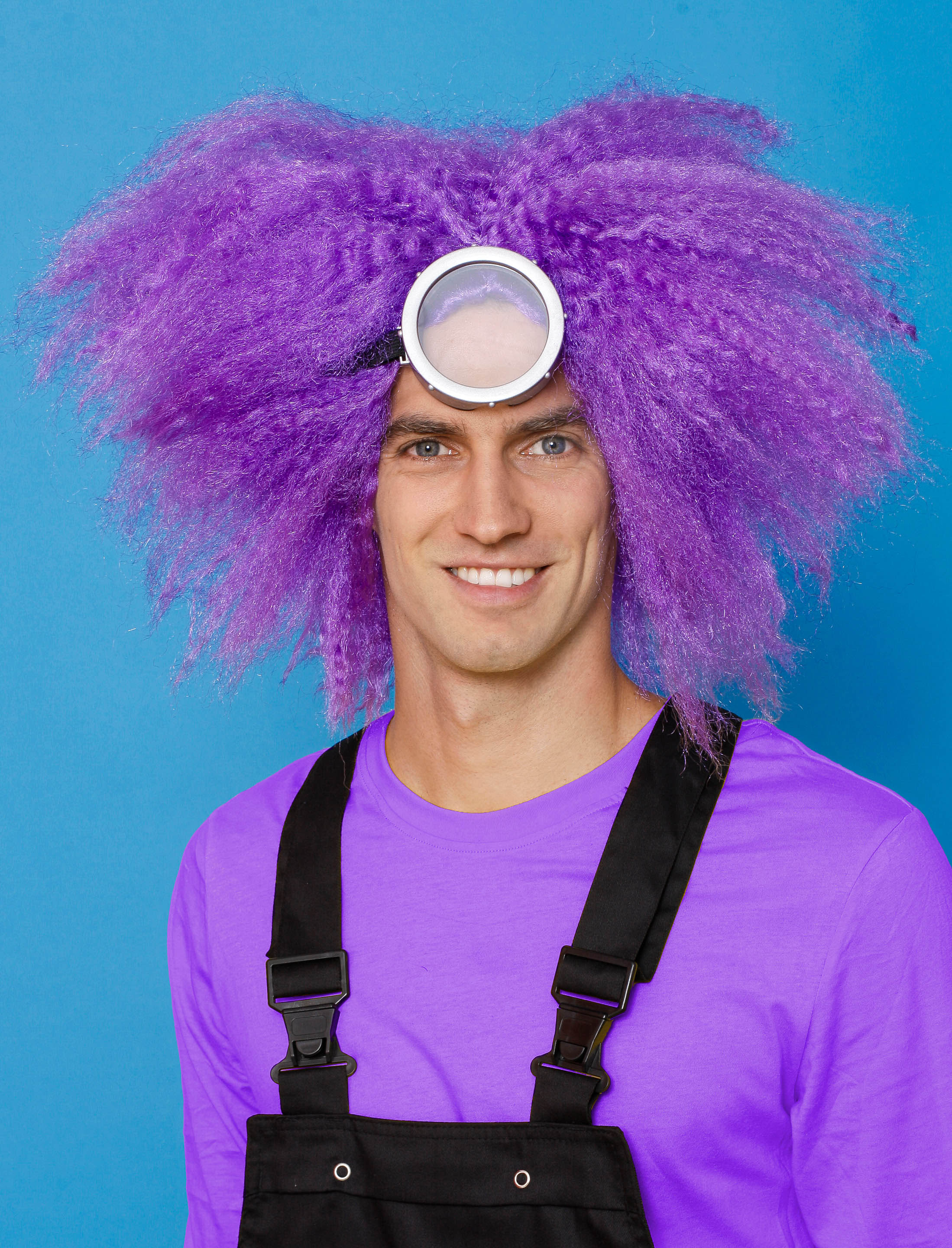 Perücke wilder Lockenkopf mit Scheitel lila one size Perücke wilder Lockenkopf mit Scheitel lila one size