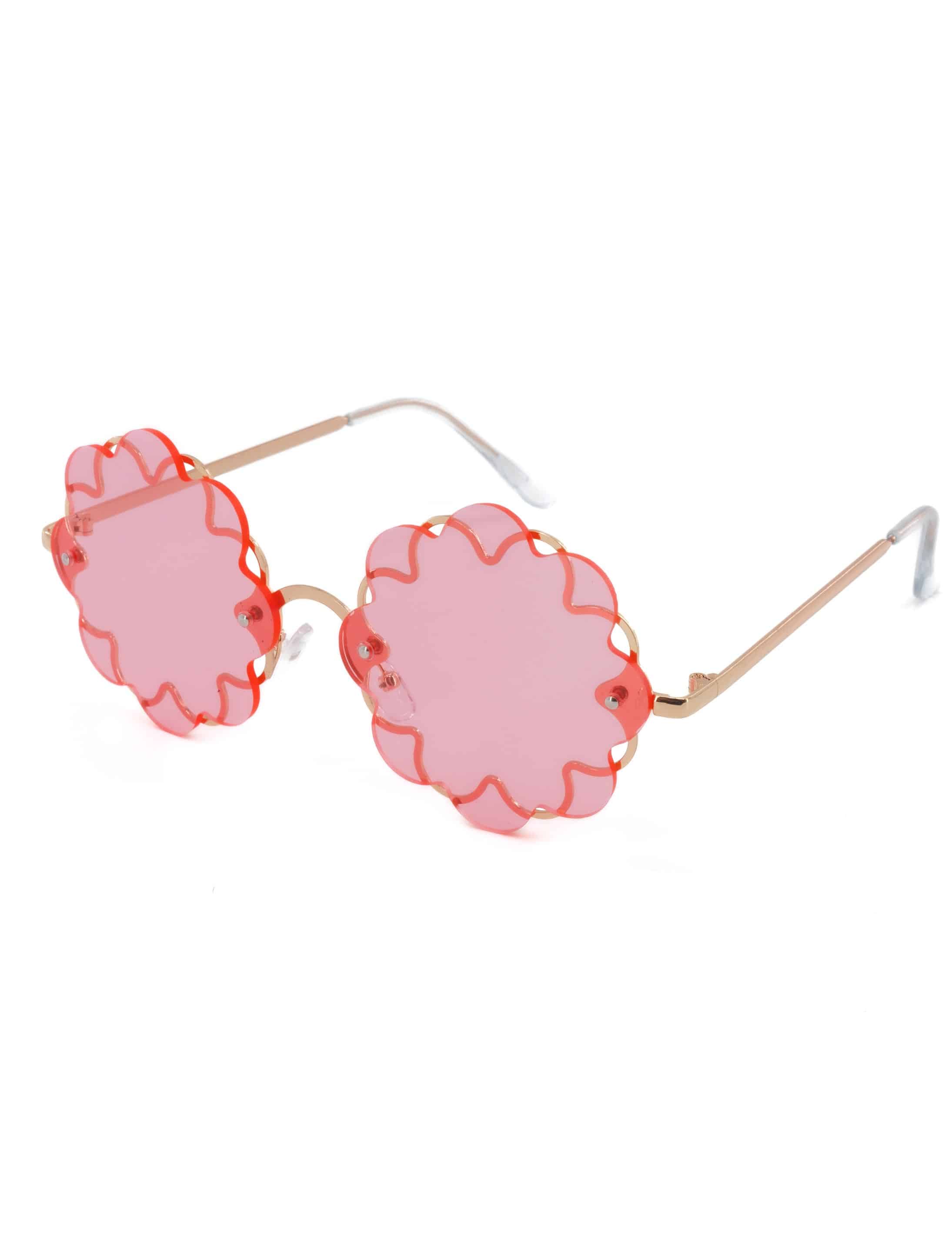 Brille Blume rot