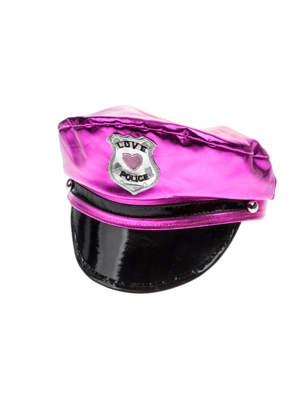 Polizeimütze glänzend pink 58