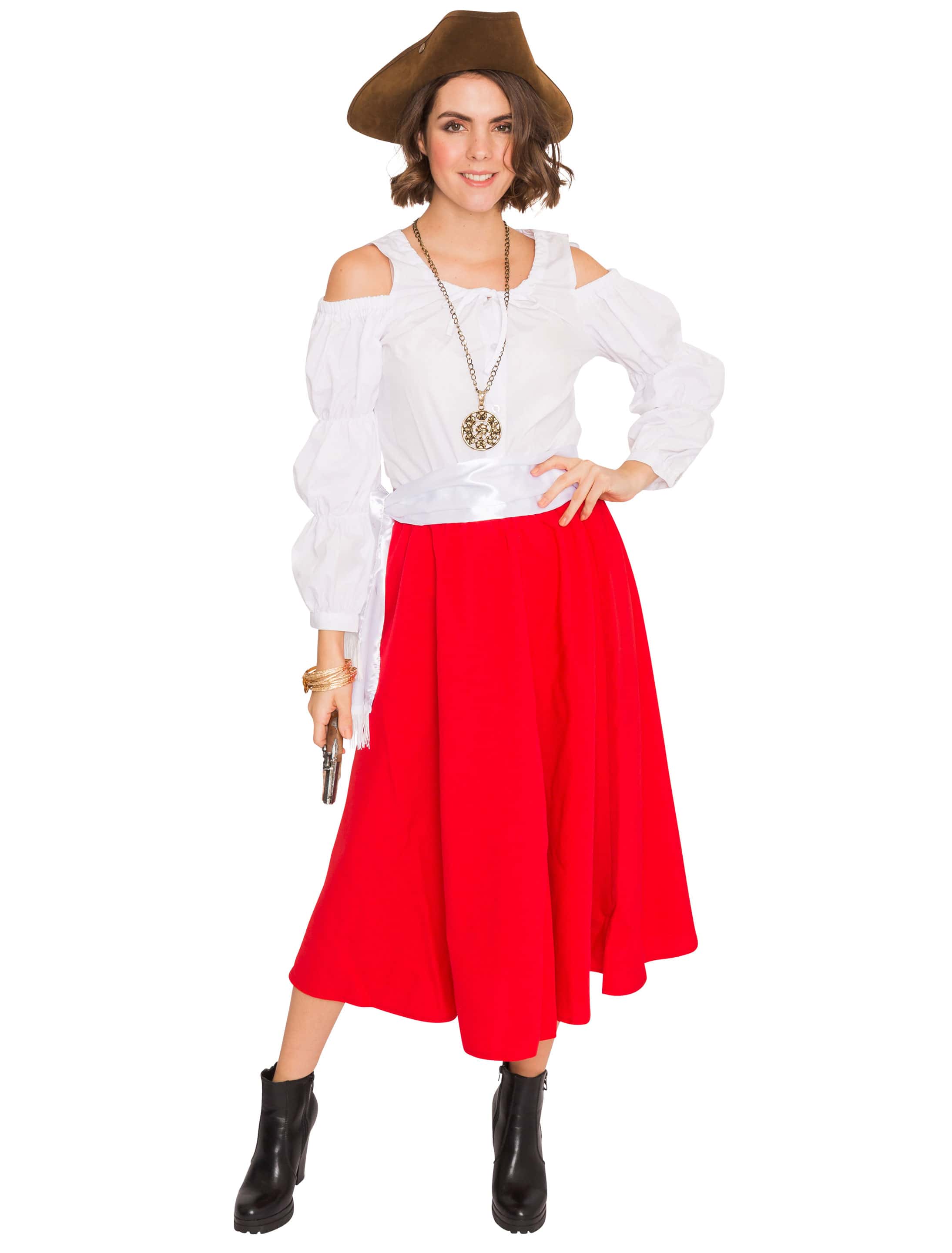 Rock Damen rot
