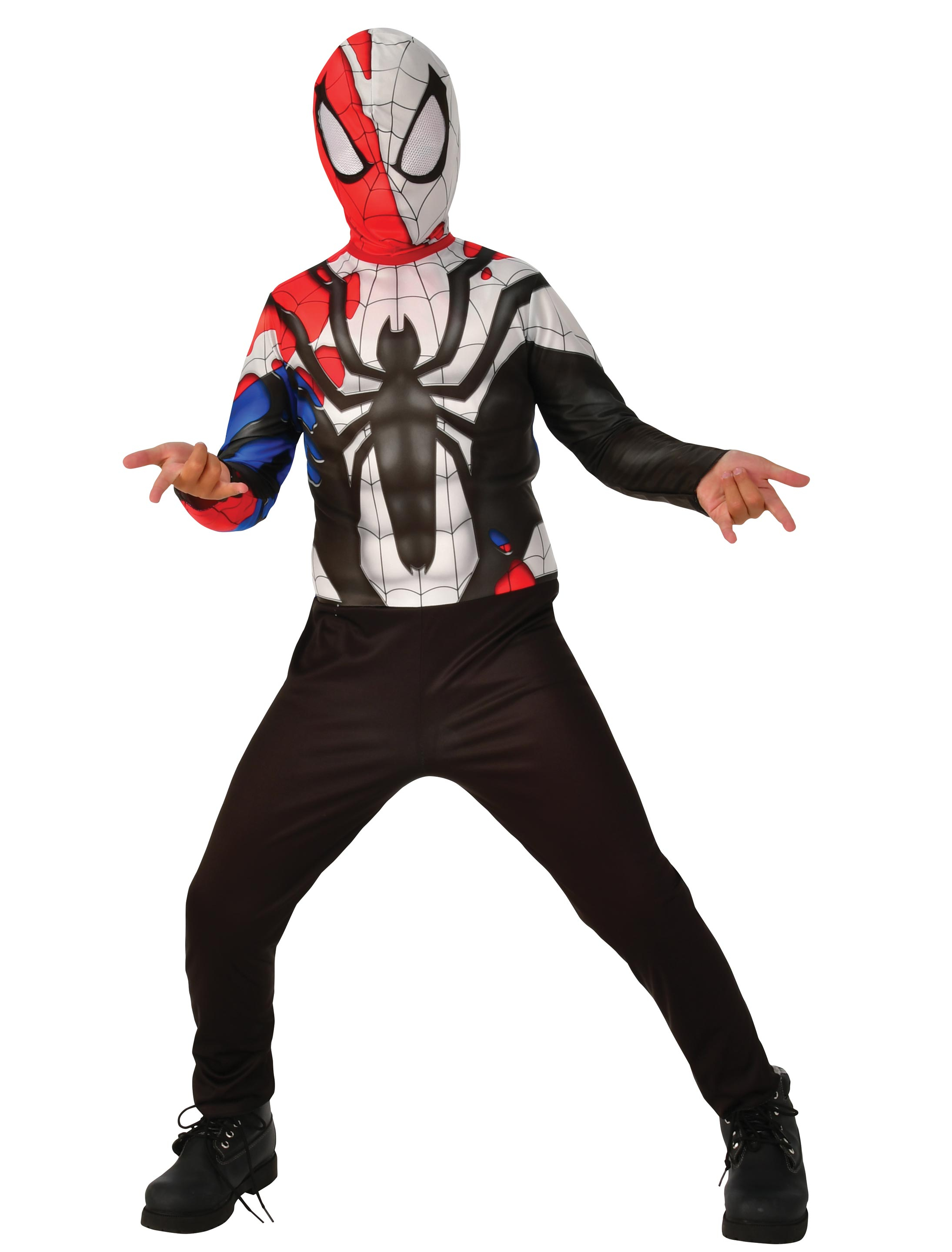 Venomized Spiderman 2-tlg. Kinder schwarz/weiß/rot 116/128
