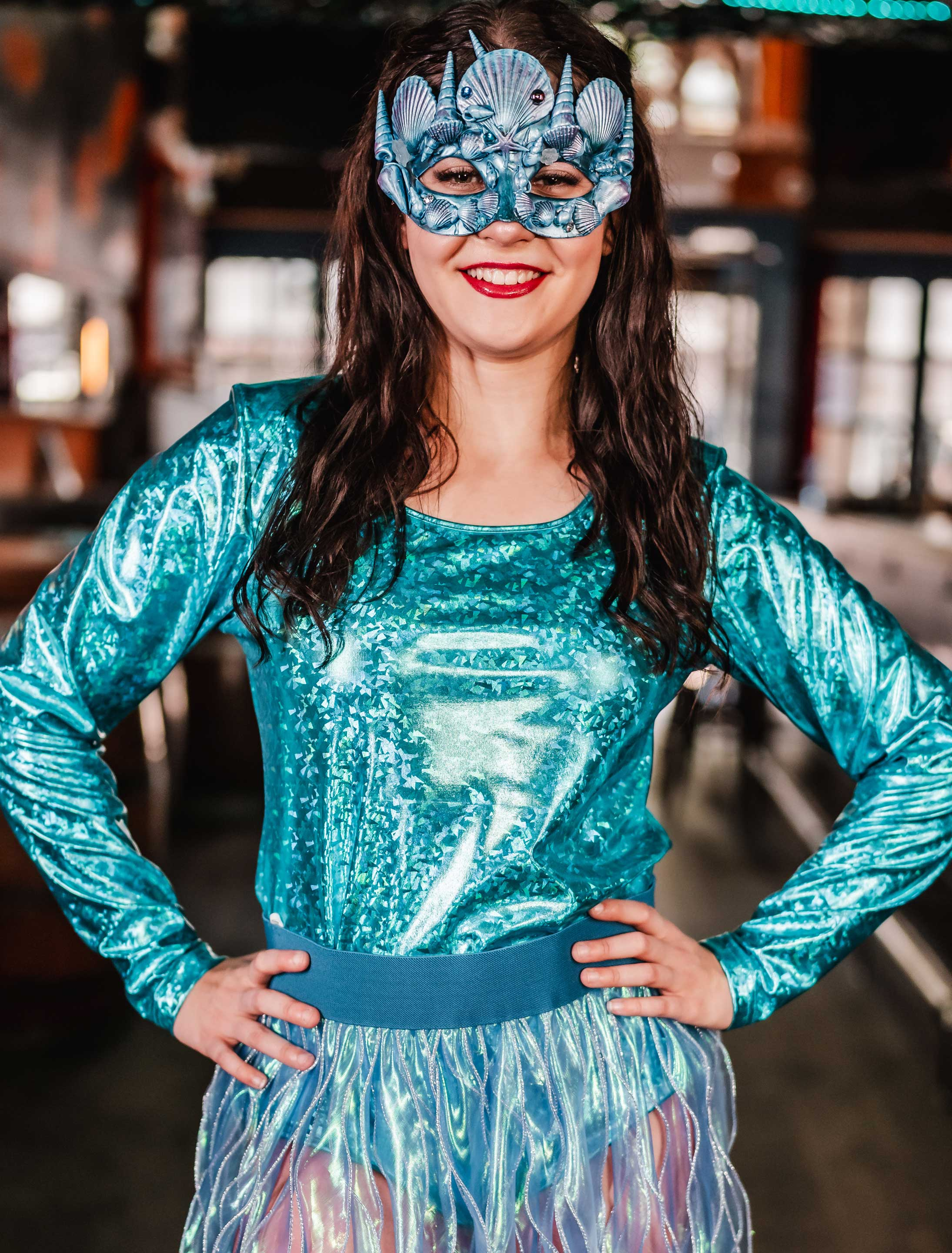 Body Metallic Damen blau XXS/XS