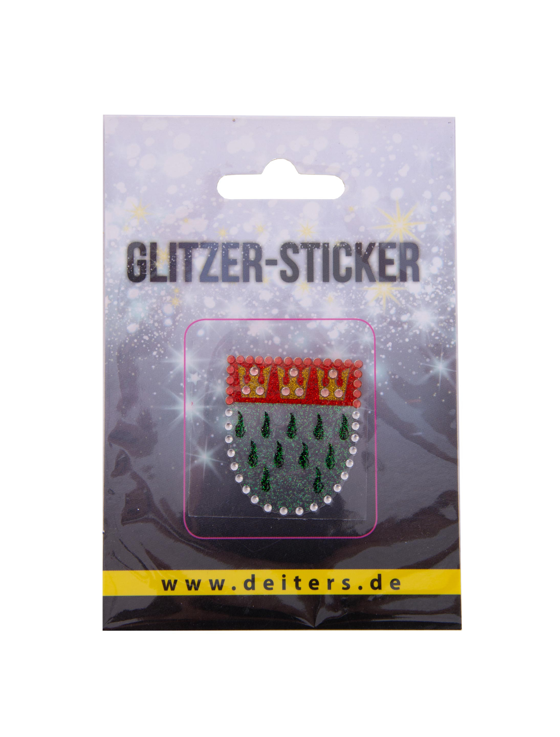 Glitzer-Tattoo Köln Wappen mit Strass