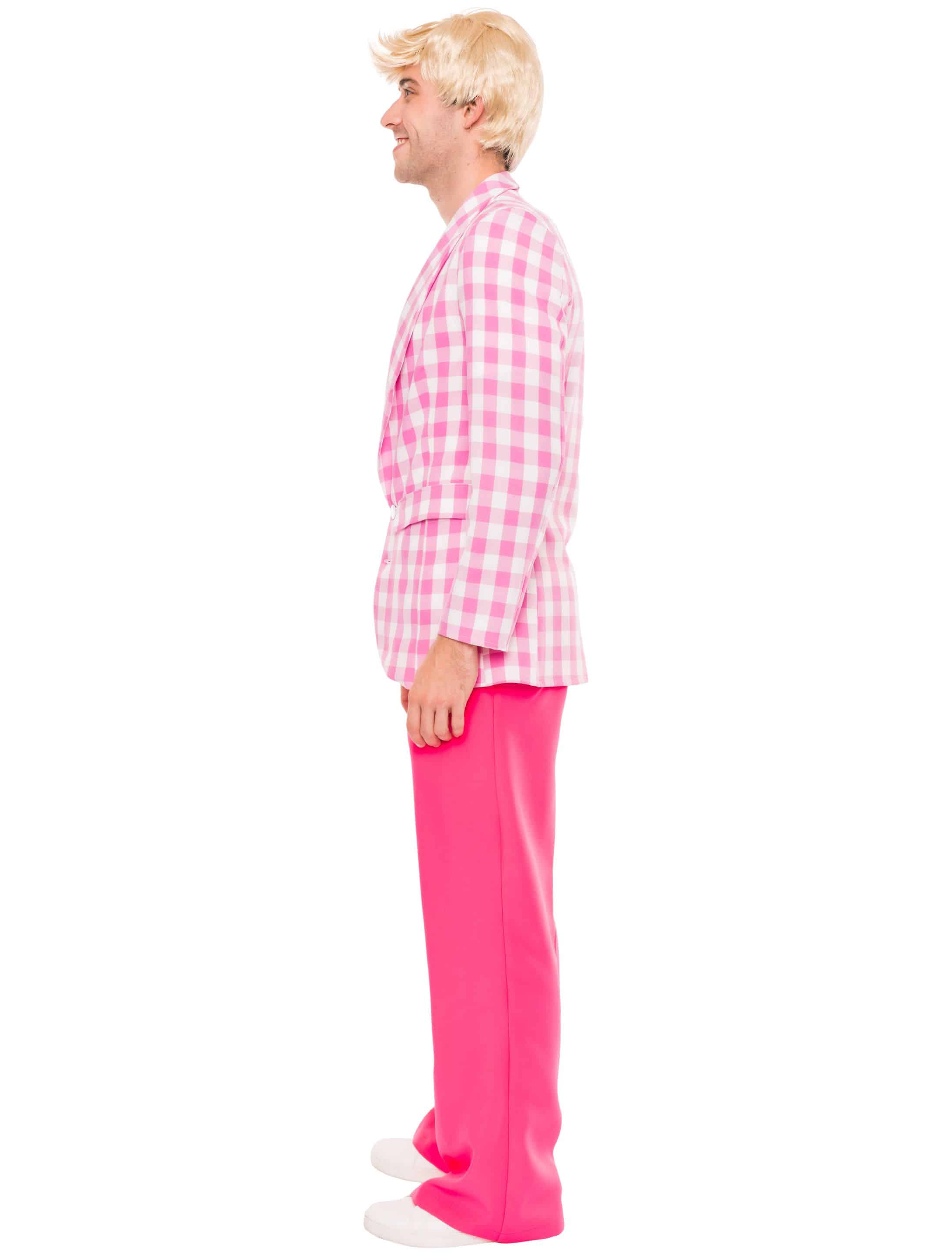 Jakett mit Karos Herren rosa/weiß L/XL