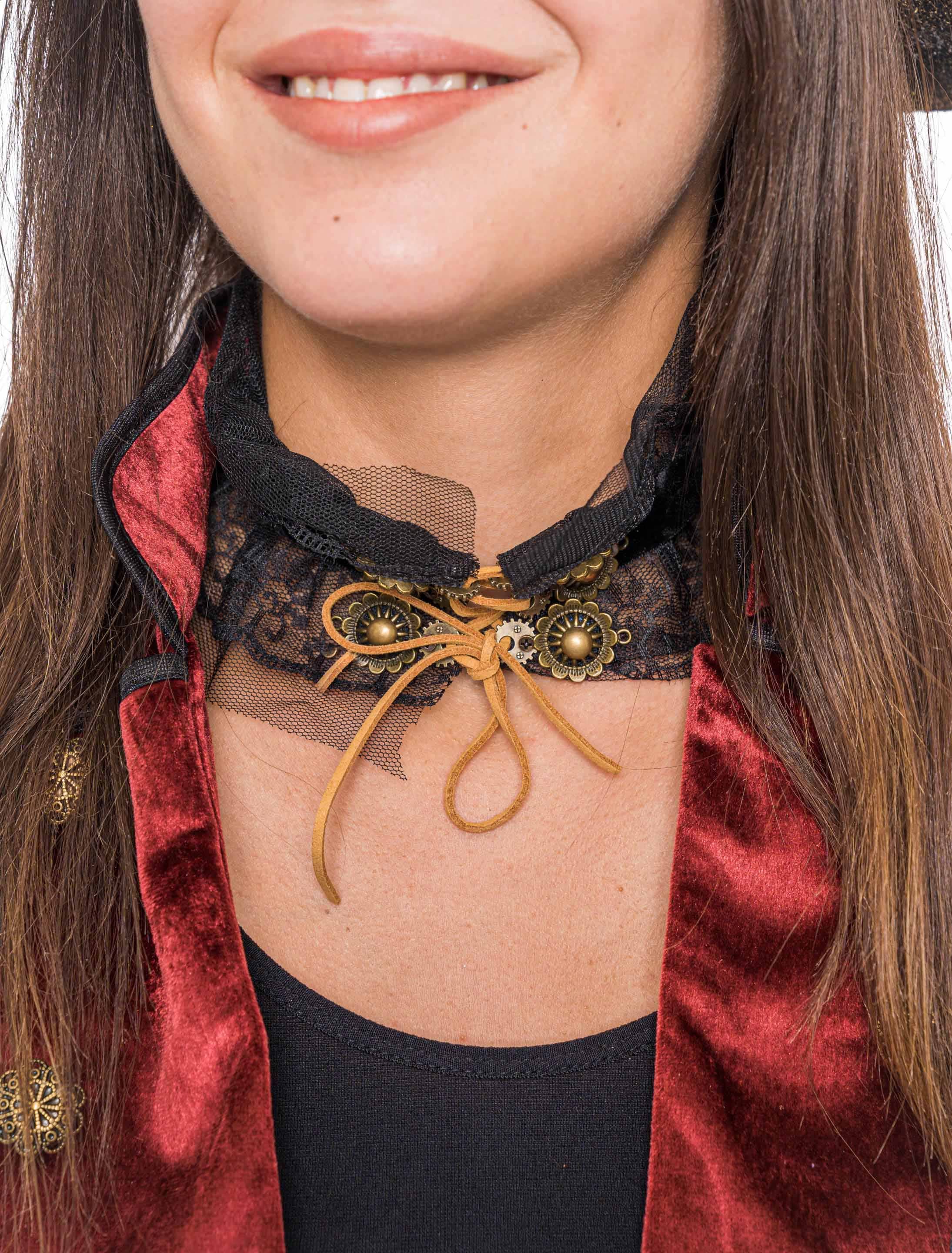 Halsband Steampunk mit Zahnräder