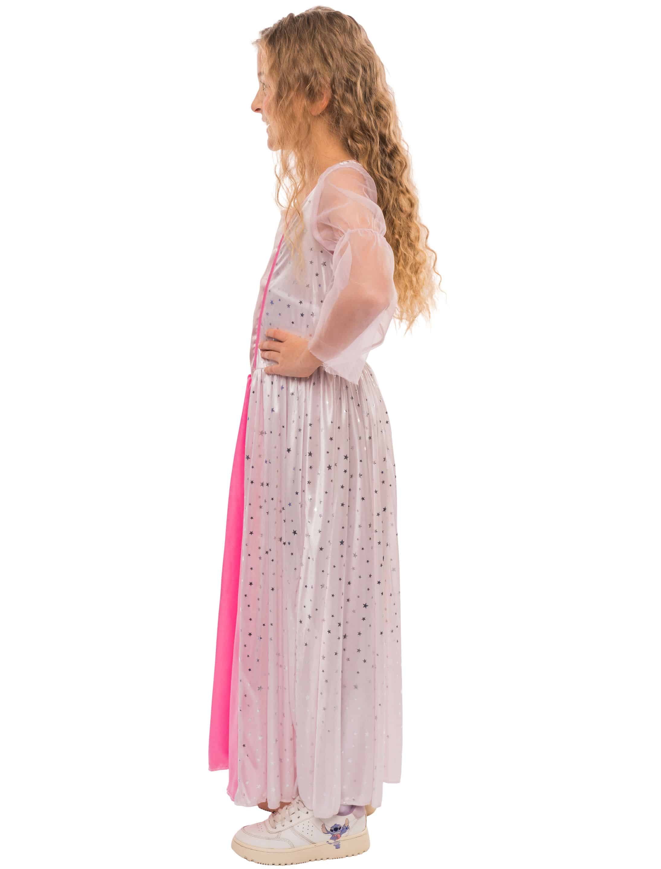 Kleid mit Sternen Prinzessin Kinder rosa 164