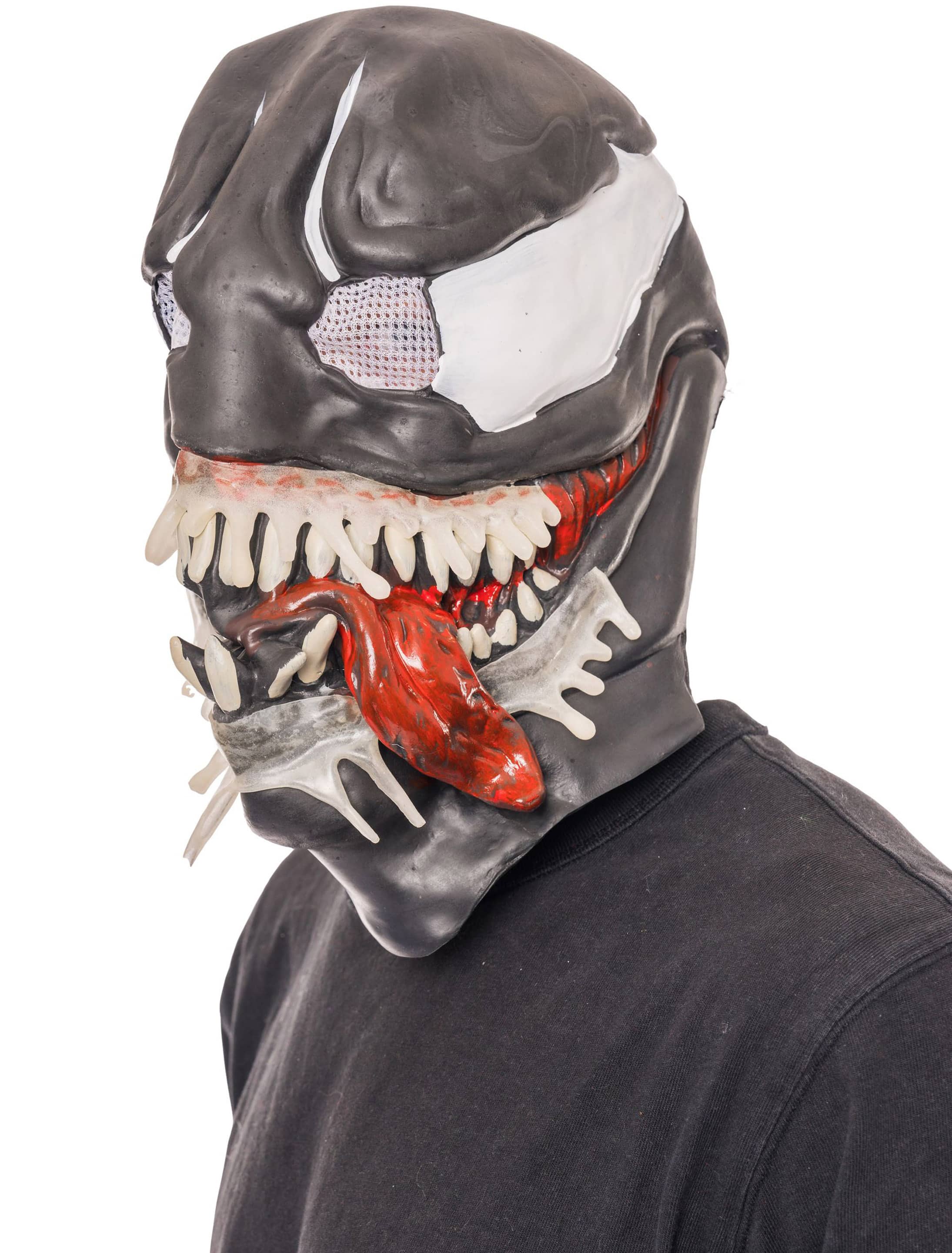 Maske Venom 3/4 schwarz/weiß/rot one size